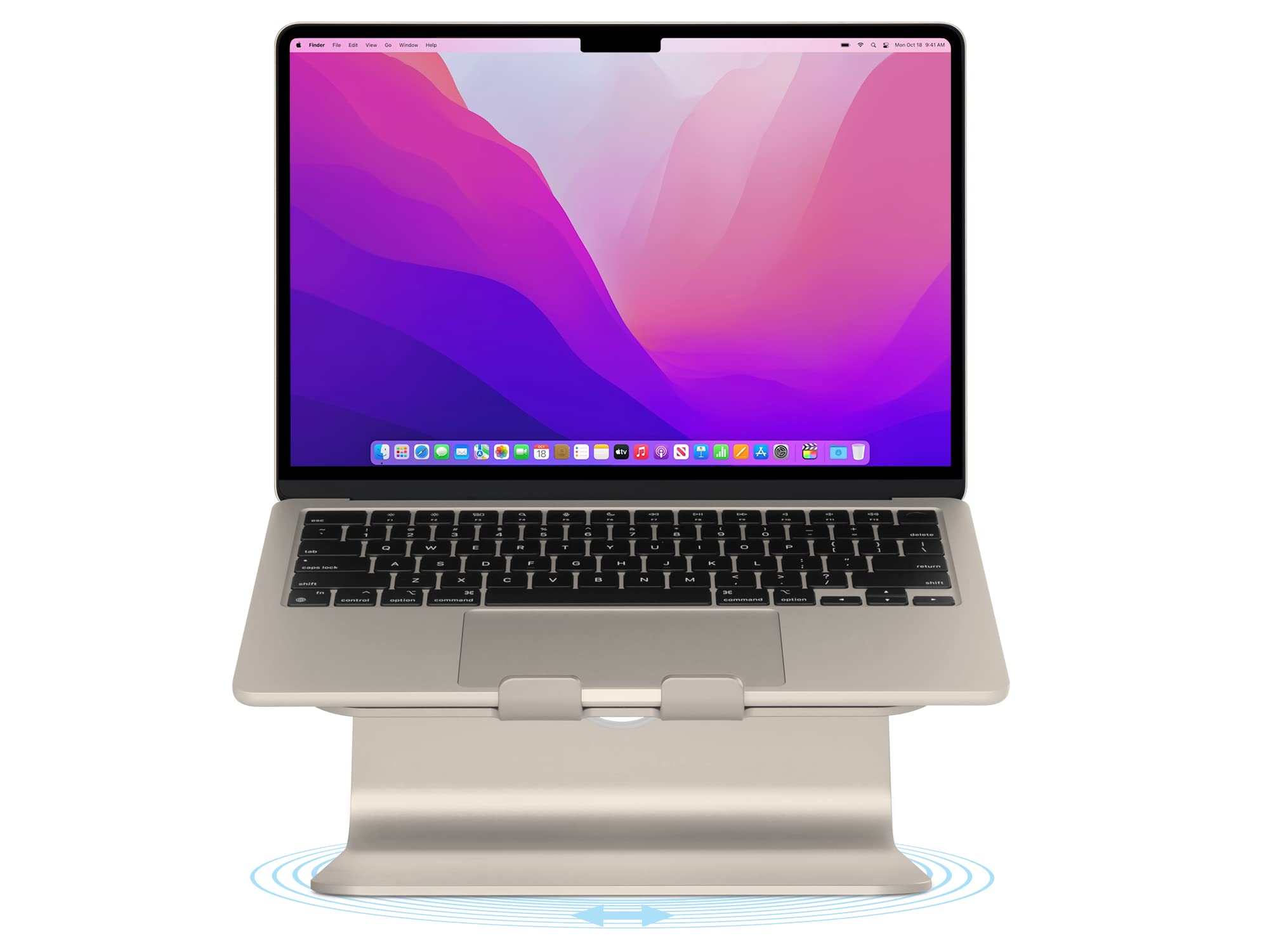 Rain Design mStand360 Laptop Stand with Swivel Base, Starlight (10093)