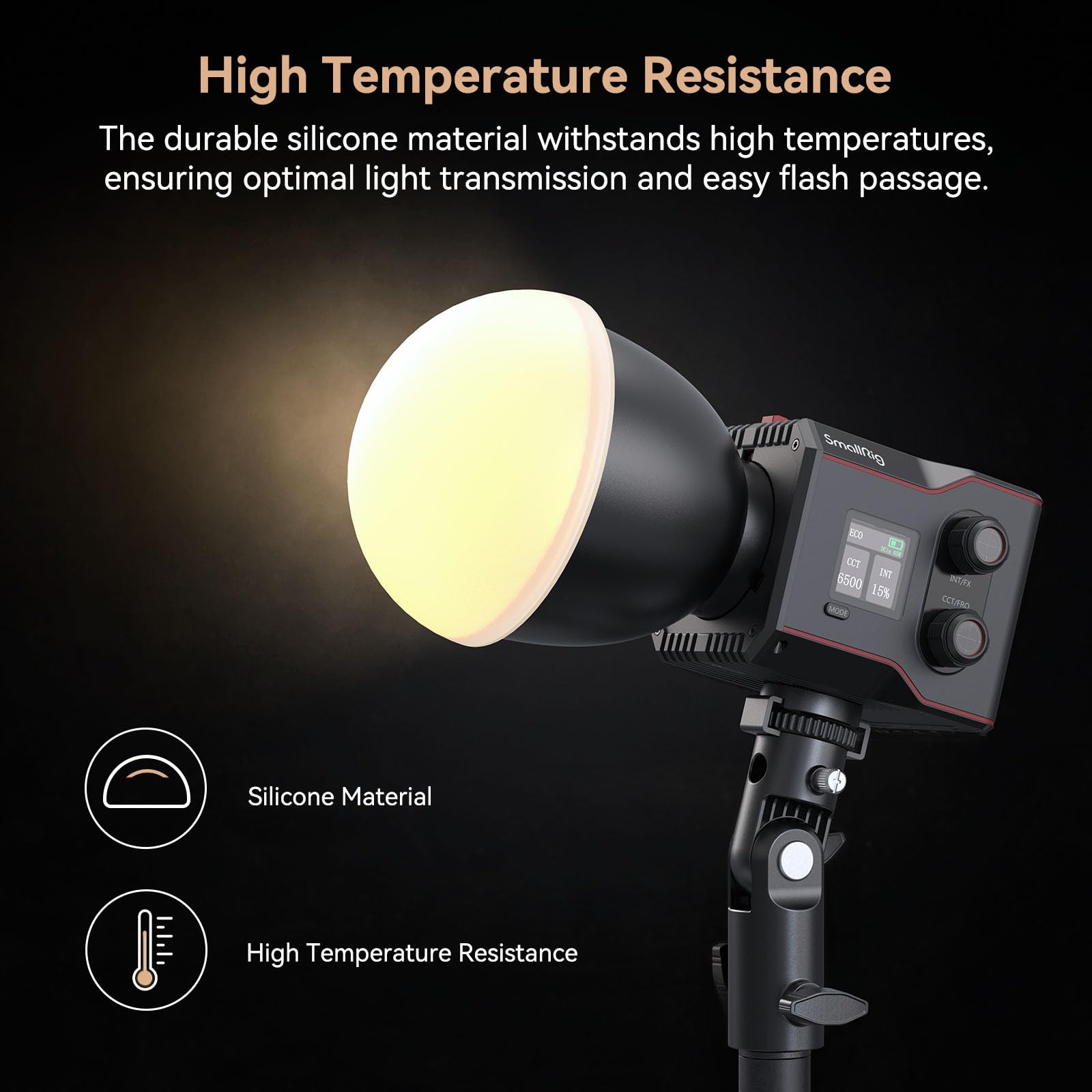 Smallrig Silicone Diffuser, Cob Light Diffuser, Lighting Accessory For Smallrig Rc 60B Cob Led Video Light   4529