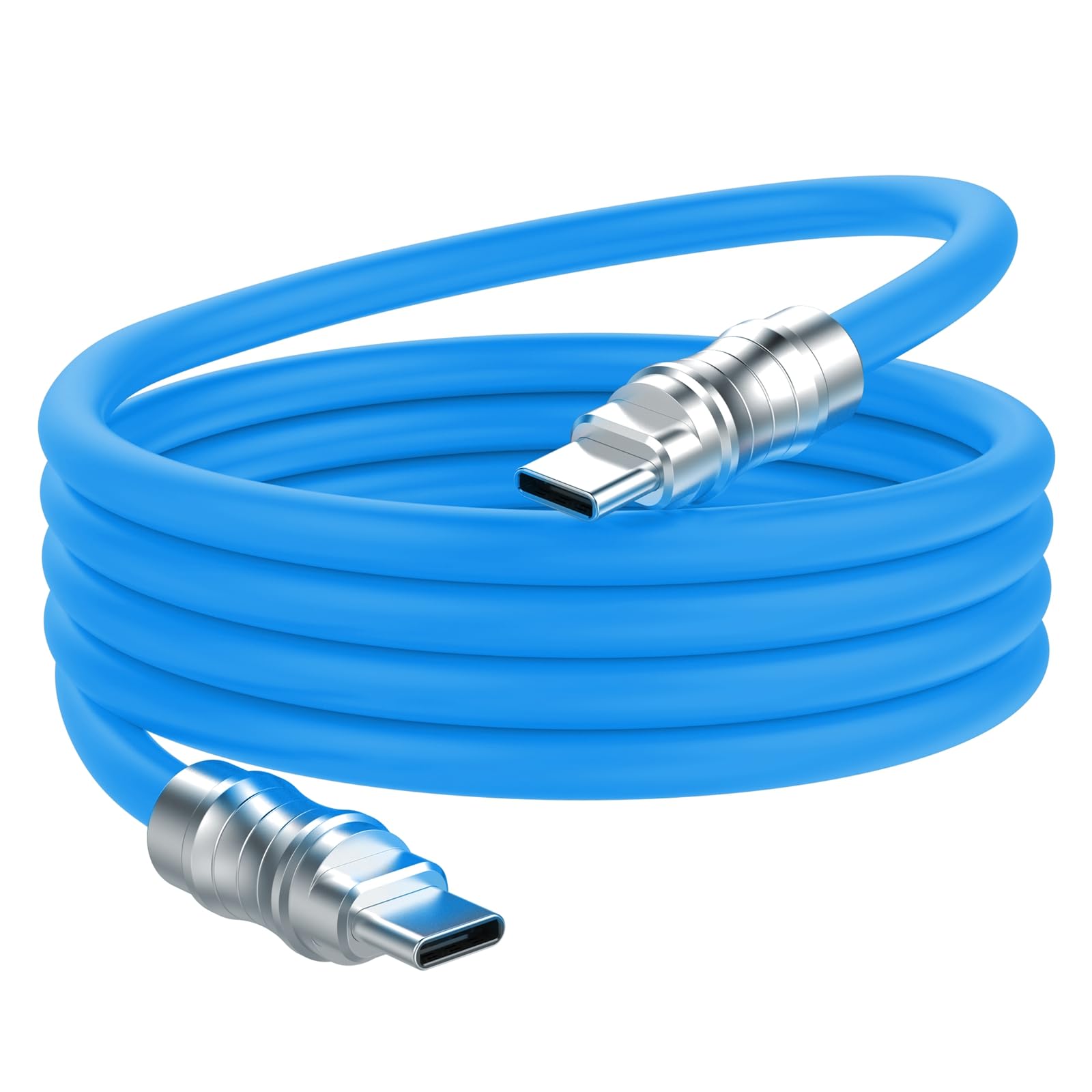 Iyuanepro Usb C To Usb C Silicone Cable 10Ft, Ultra Flexible & Soft Usb Type C 100W Fast Charging Cable, Geek Industrial Pd Data