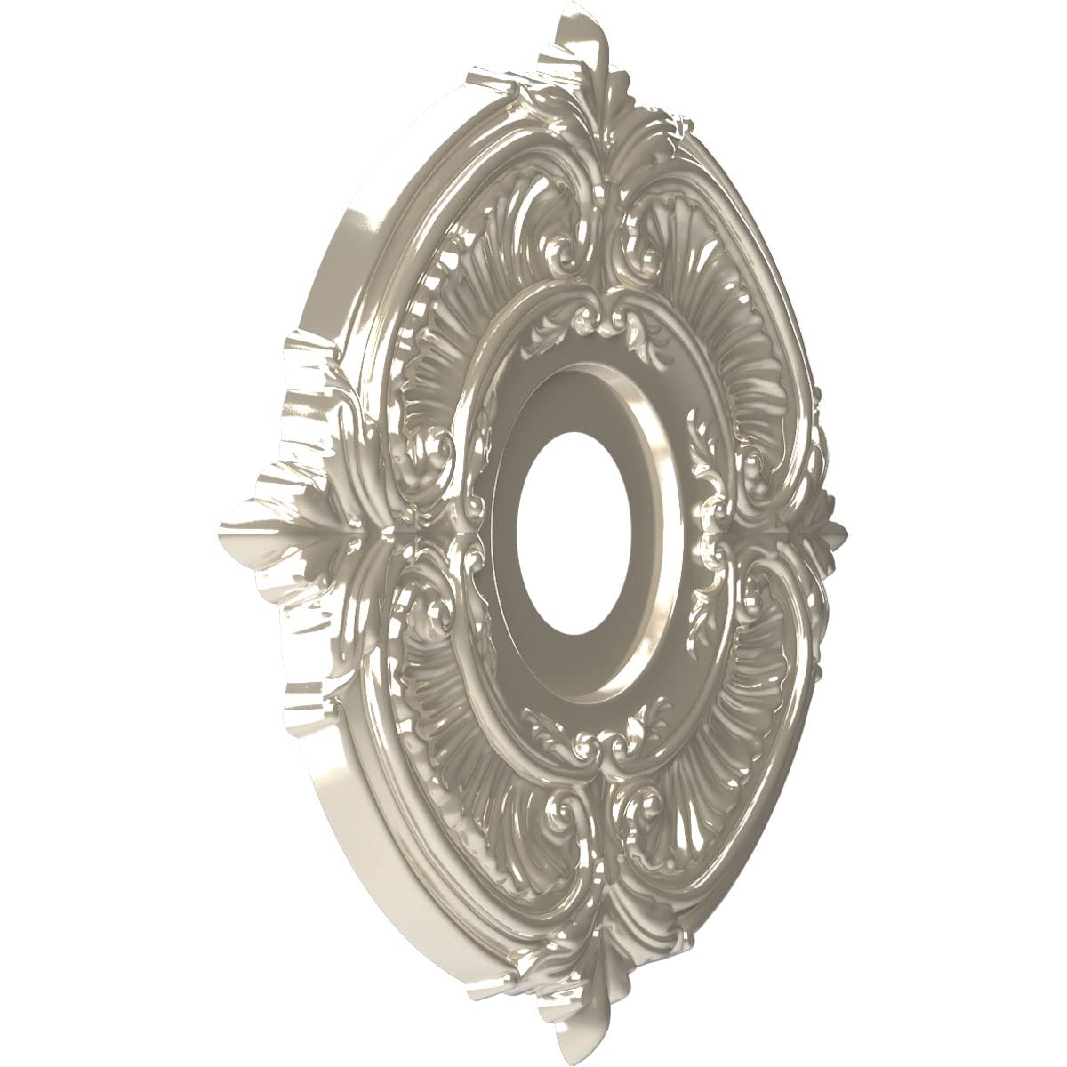 Ekena Millwork Cmp16Atbcr Attica Thermoformed Pvc Ceiling Medallion (Fits Canopies Up To 5 5/8''), 16''Od X 3 1/2''Id X 1''P, Br