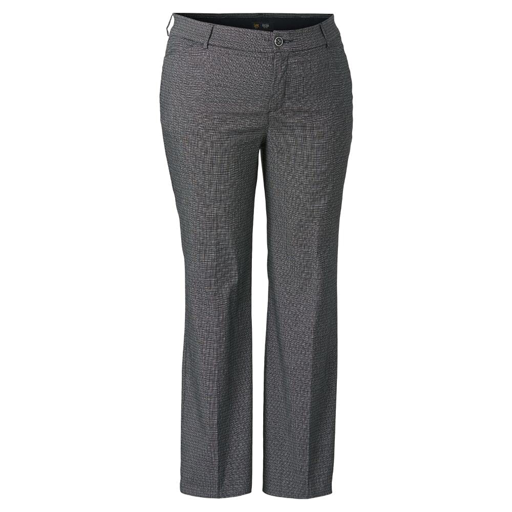Lee Womens Size Flex Motion Regular Fit Trouser Pant, Rockhill Plaid, 30 Plus Petite