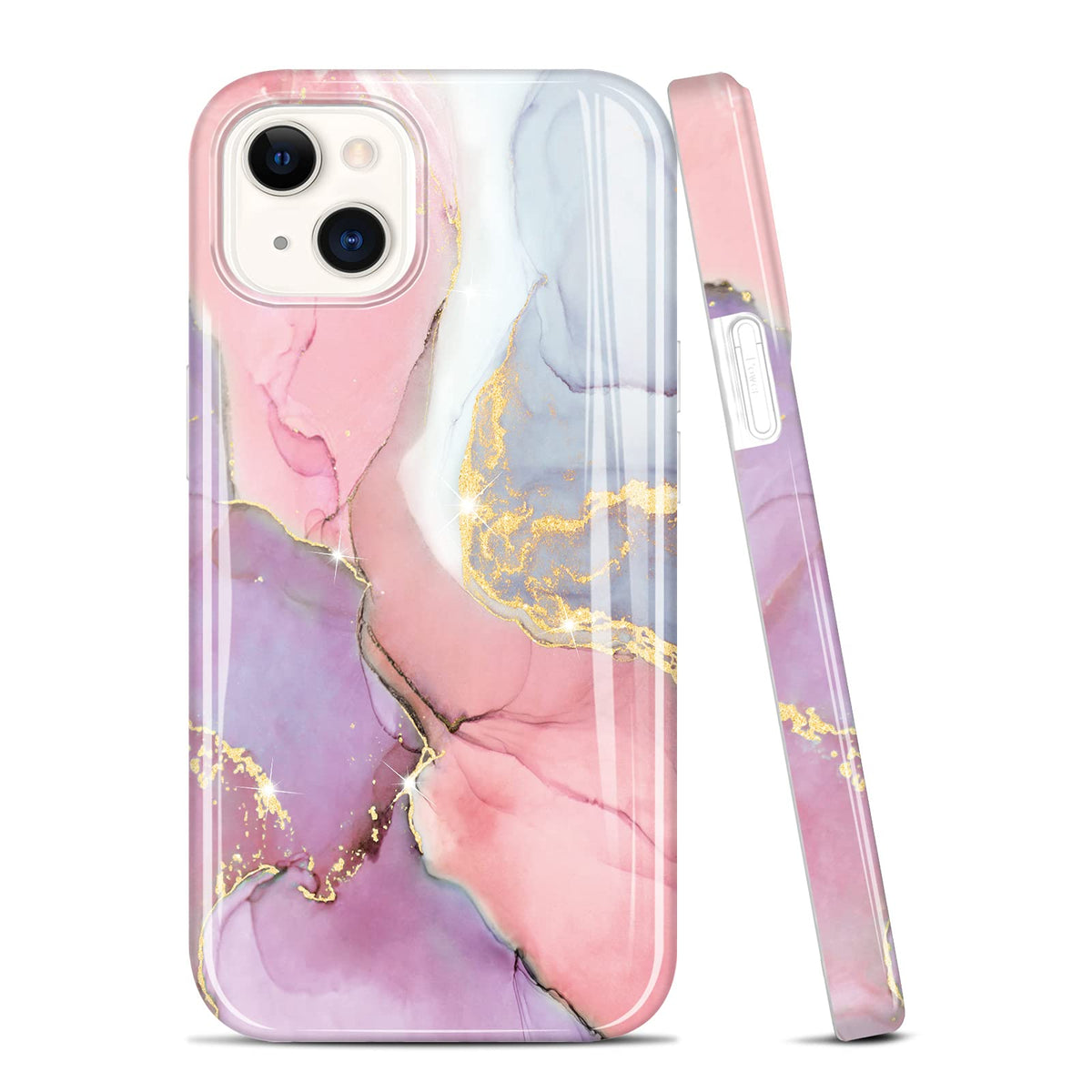 Jiaxiufen Compatible With Iphone 13 Case Gold Sparkle Glitter Marble Slim Shockproof Tpu Soft Rubber Silicone Cover Phone Case F