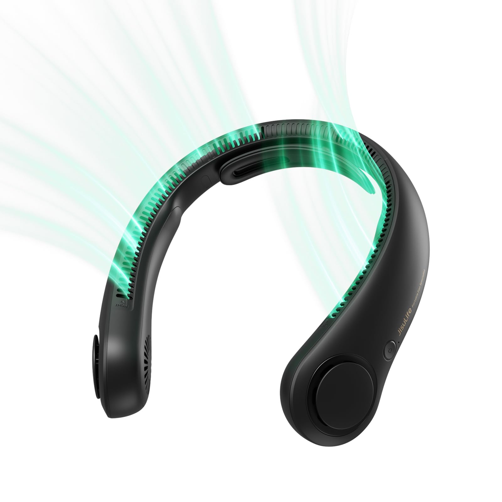 Jisulife Portable Neck Fan Upgraded, Necksupport Personal Fan Hands Free, 5 Speed Gears Adjustment, 3900 Mah Wearable Bladeless