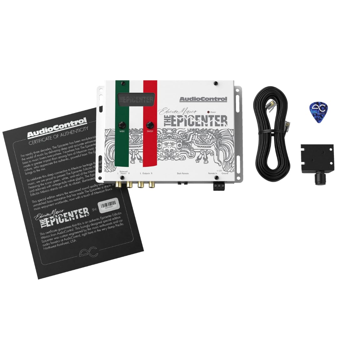 Audiocontrol Epicenter Bass Restoration Processor, Car Audio Bass Booster Maximizer (Epicenter Mexico Edition, White)