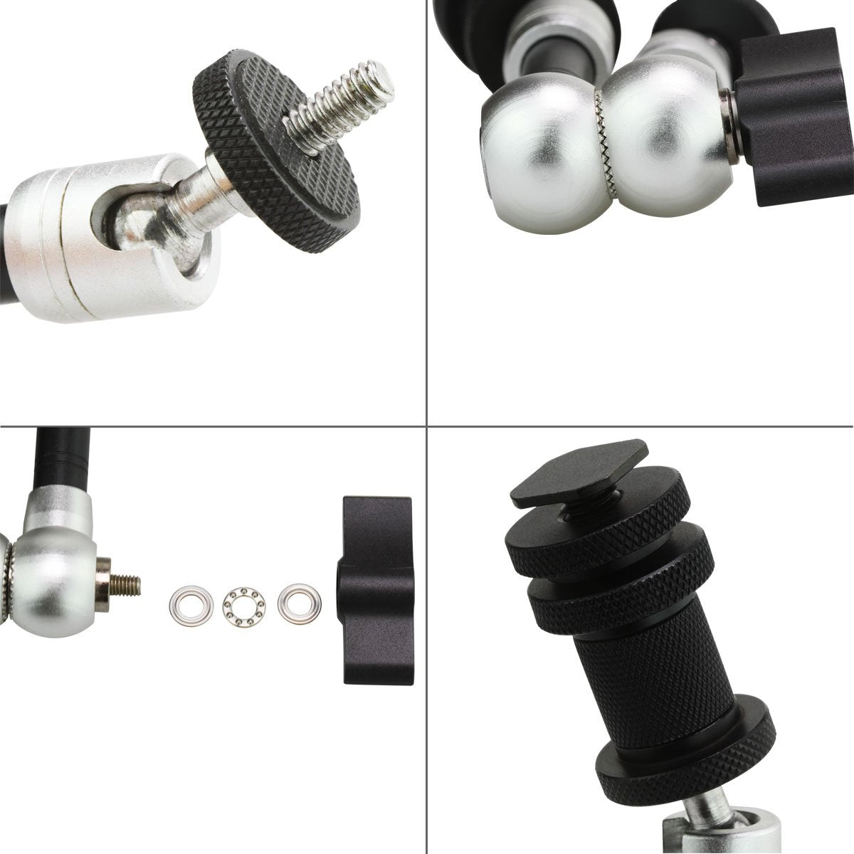 Haoge 7'' Inch Adjustable Friction Articulating Magic Arm For Dslr Rig Camera Lcd Monitor Led Light Flash Lights Microphone Tpca