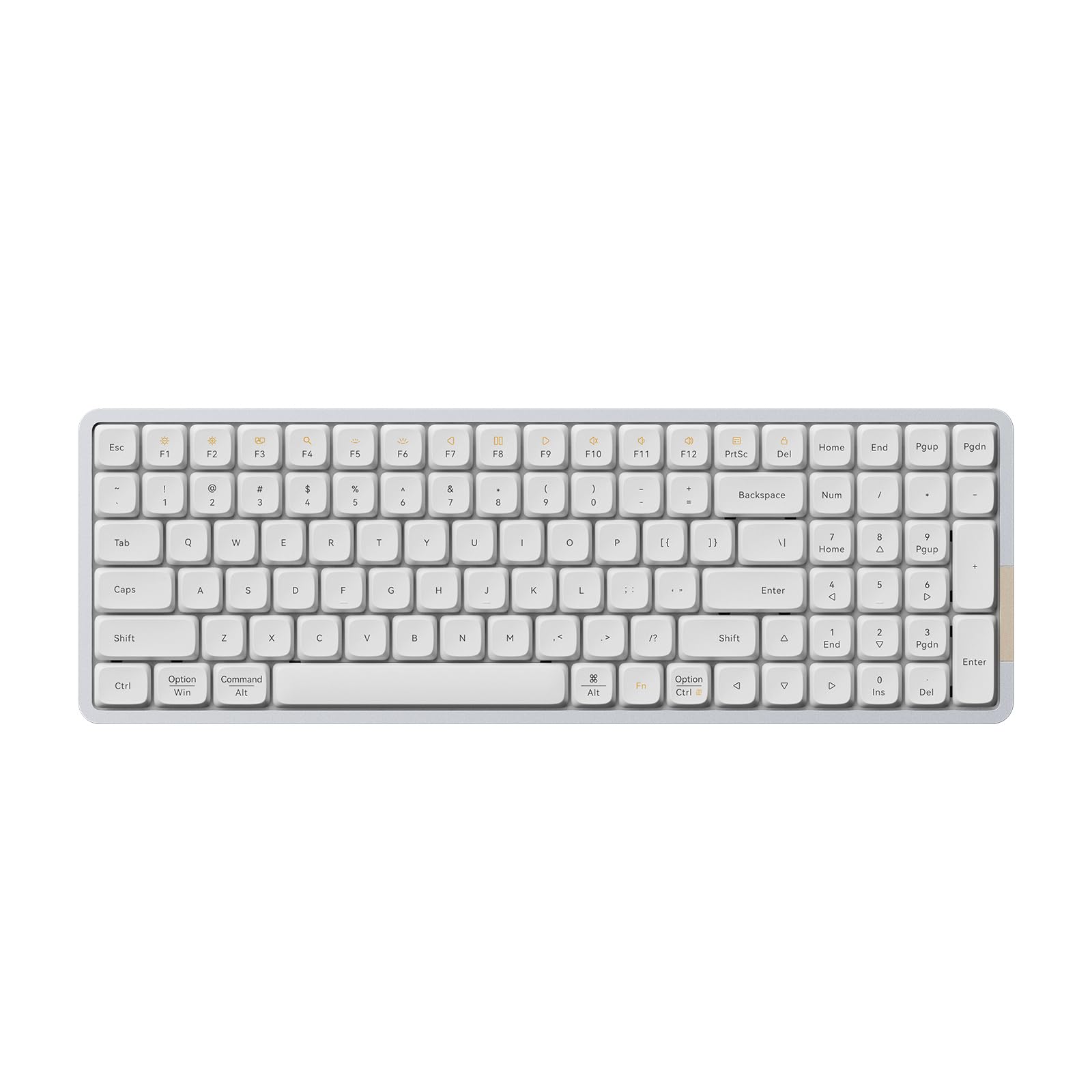 LOFREE Flow Low Profile Mechanical Keyboard, 100 Keys Rechargeable Wireless Keyboards with Bluetooth and Wired Connection for Wi