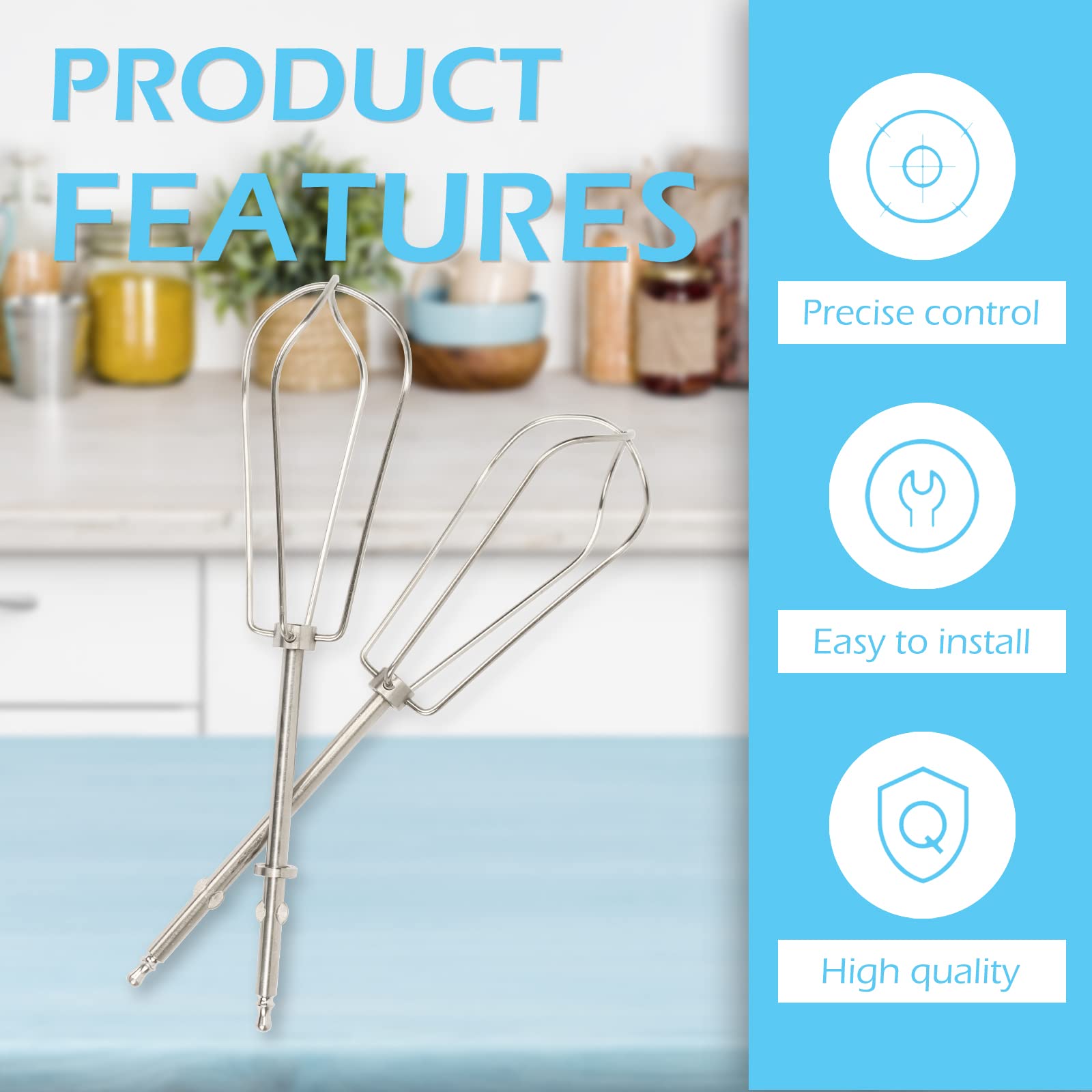 Hand Mixer Beaters Compatible With Cuisinart Chm Mixer, Hm 50, Hm 70, 9 7 5 3 Mixer Attachments, For Cuisinart Blender Replaceme