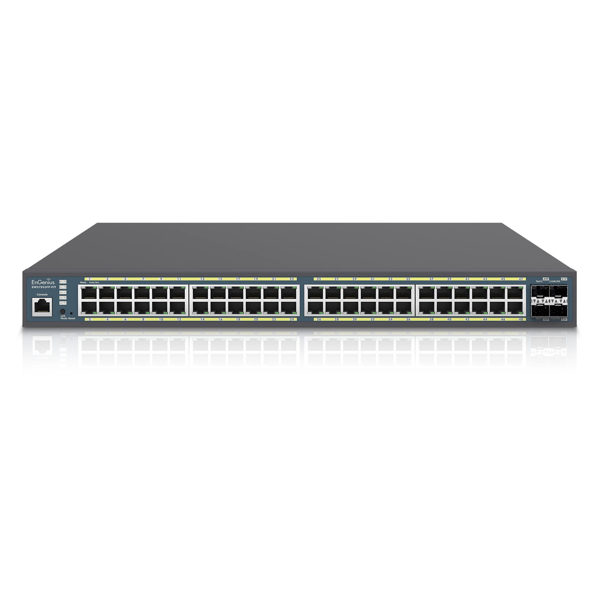 Engenius Fit L2 Plus Managed 48 Port Gigabit Poe+ Switch | 740W Budget | 4 Sfp Uplink Ports | 802.3At/Af Poe+ Ready | 104 Gbps S
