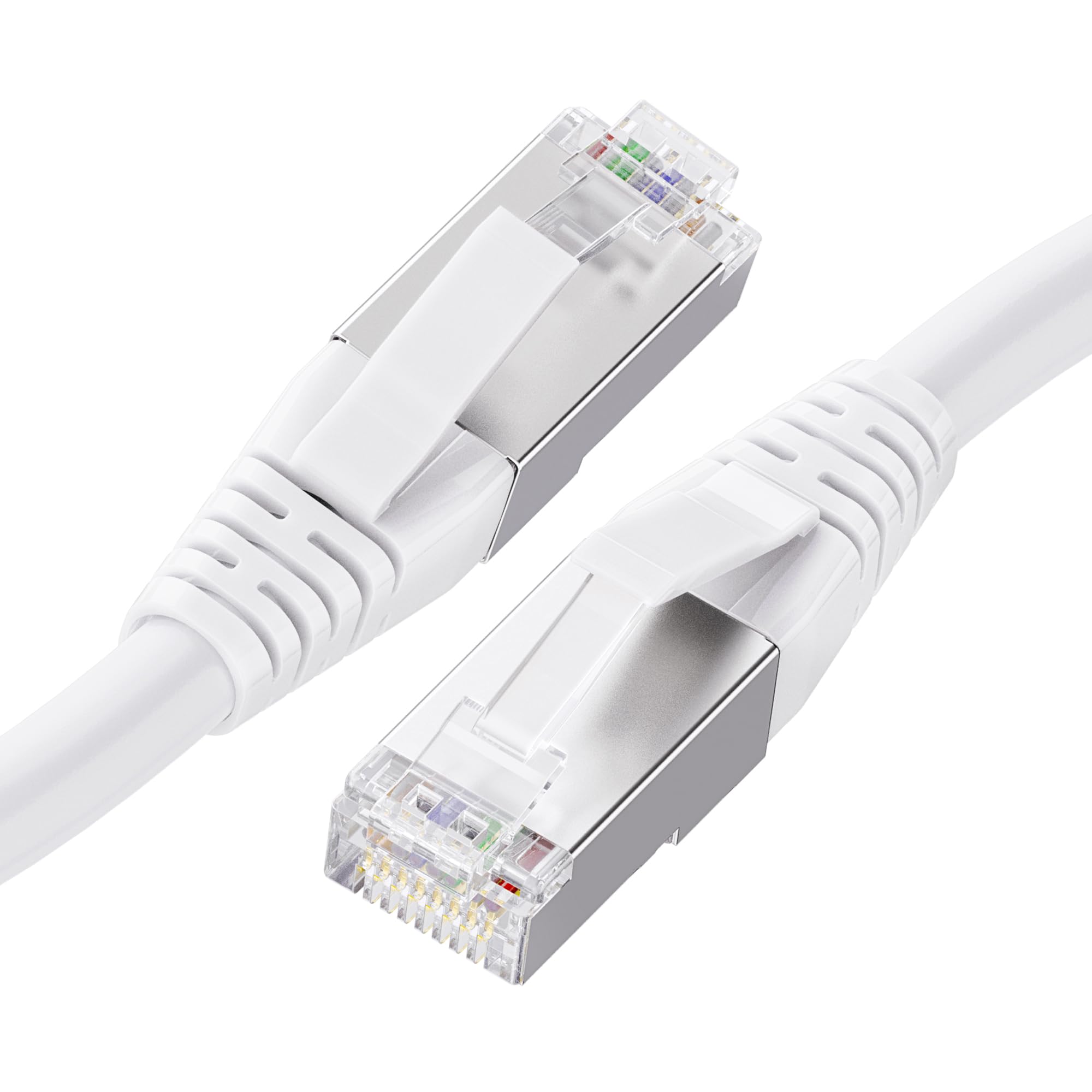 Cable Matters Cat 8 Ethernet Cable 3ft, 40Gbps, Shielded, White, Model 160051-WHT-3, Copper Material