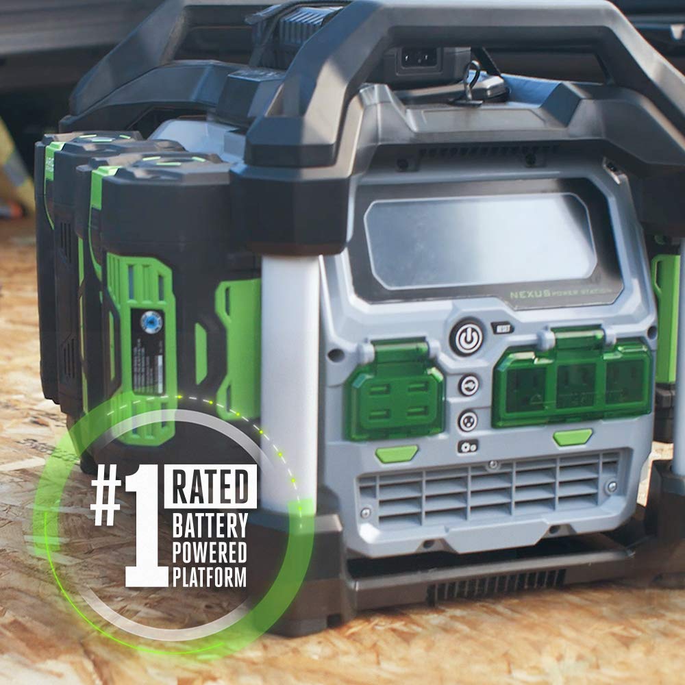 Ego Pst3041 Portable Power Station For Indoor And Outdoor Use Included, 3000W Nexus Powerstation W/ (4) 5.0Ah Battery