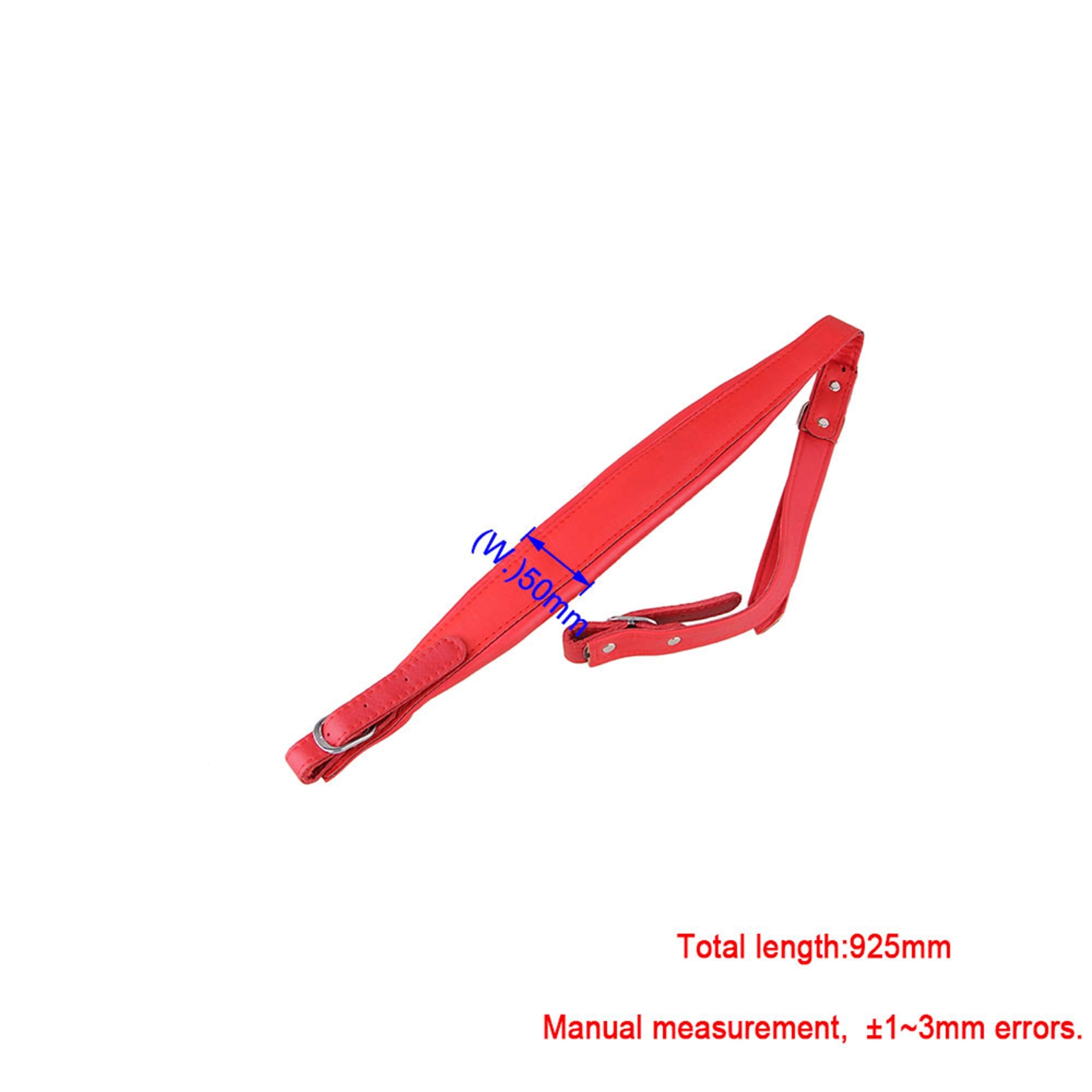 Yibuy Adjustable Accordion Shoulder Strap Set Artificial Leather Red Set Of 2