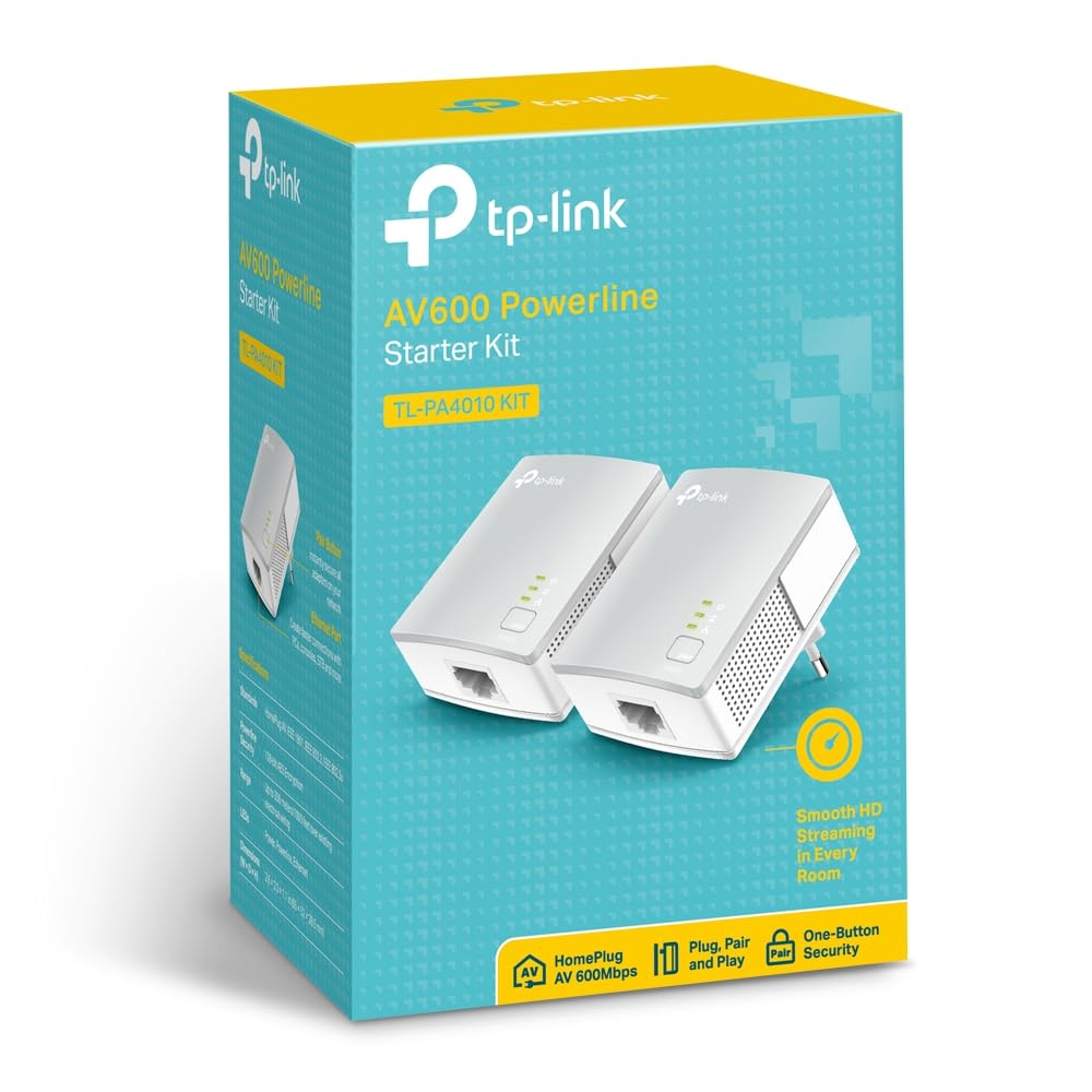 Tp-Link Tl-Pa4010Kit V1. 3,Av500 Nano Powerline Ethernet Adapter Kit
