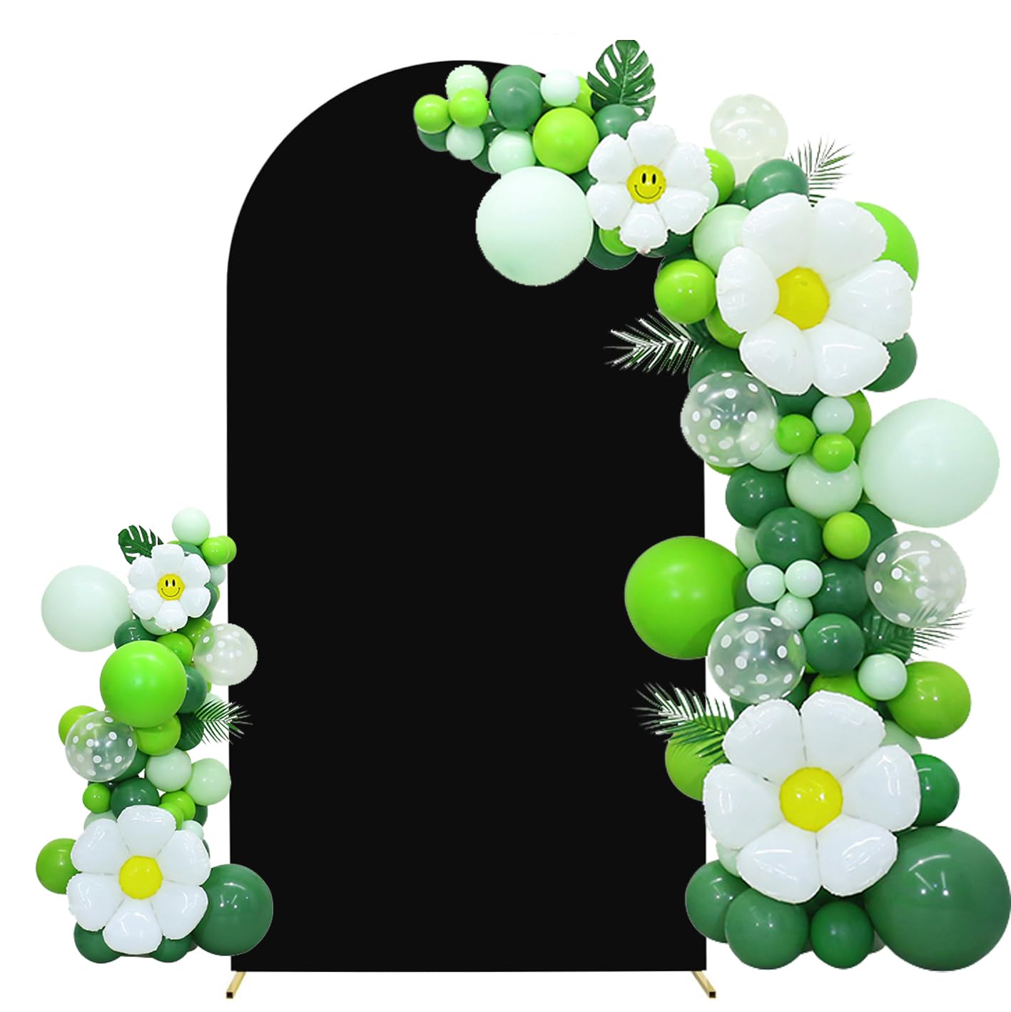 Maiangel 6Ft Wedding Arch Cover Spandex Fitted Stretchy Arch Stand Covers,2 Sided Round Top Chiara Backdrop Cover For Party Birt