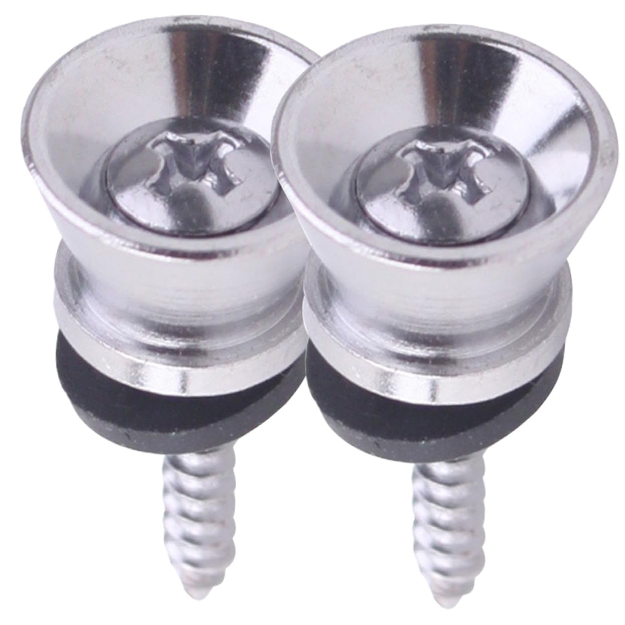 Alasum 2PCS Mushroom Head Metal Guitar Strap Locks Secure Antioff Strap Buttons for Electric and Bass Guitars Heavy Duty