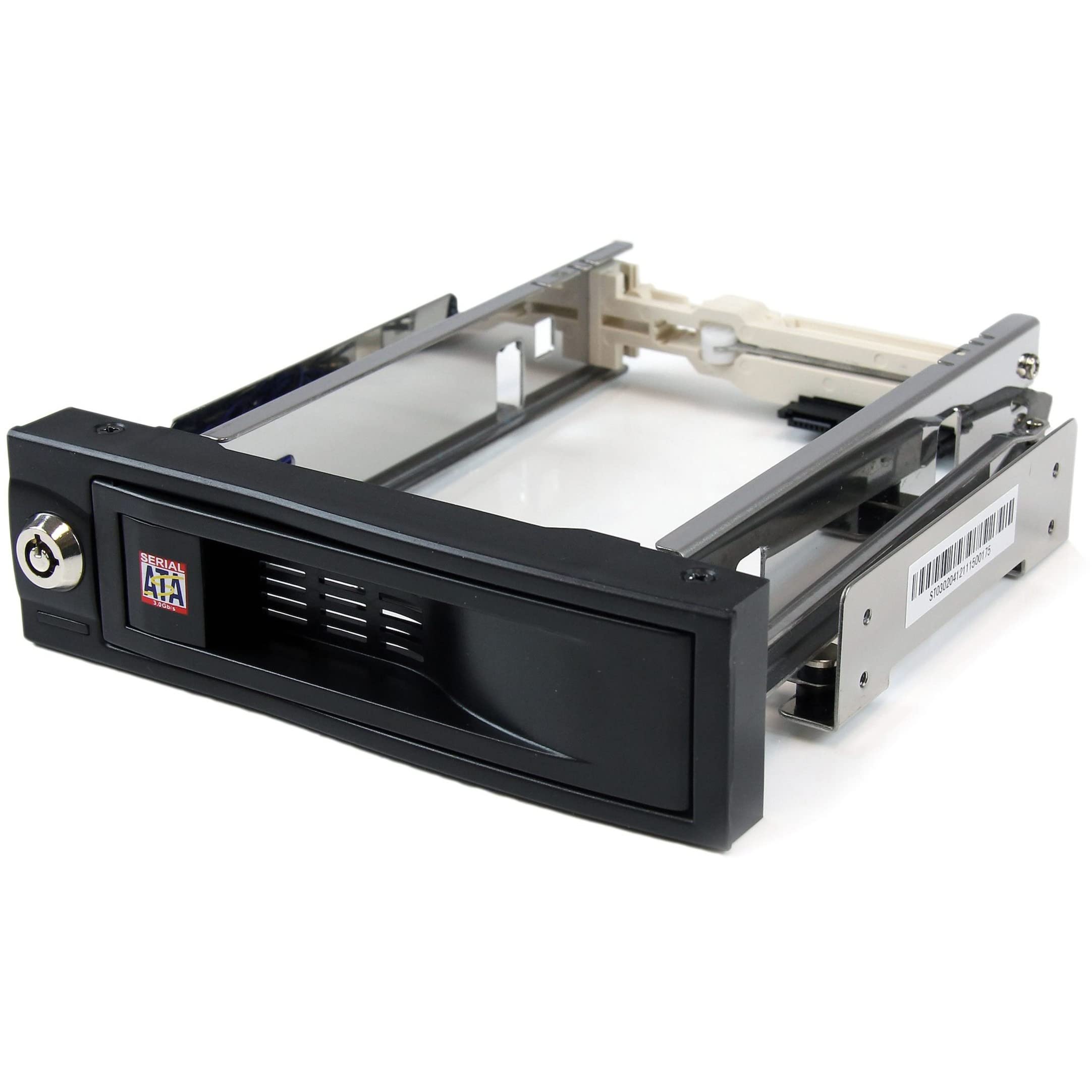 StarTech.com 5.25in Trayless Hot Swap Mobile Rack for 3.5in Hard Drive - Internal SATA Backplane Enclosure - Lockable drive bay 