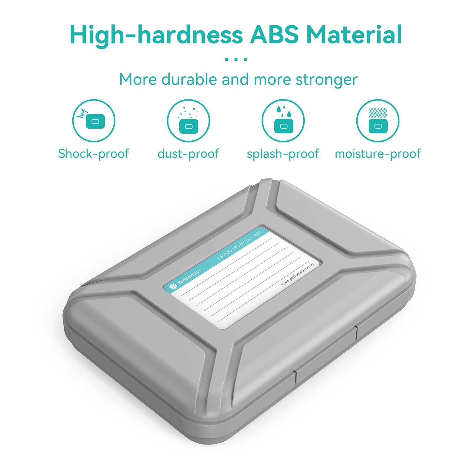 5 Pack Yottamaster 3.5 Inch Portable Hdd Case / External Hard Drive Case  Gray