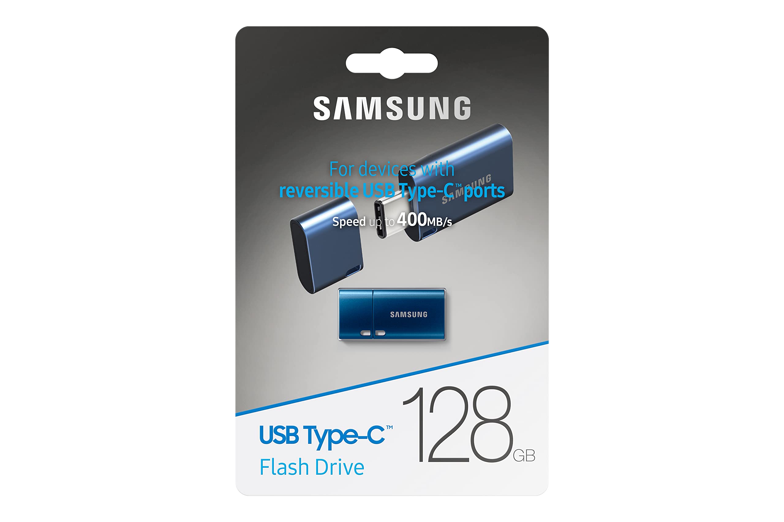 Samsung Type-C Usb Flash Drive, 128Gb, Transfers 4Gb Files In 11 Secs W/Up To 400Mb/S 3.13 Read Speeds, Compatible W/Usb 3.0/2.0