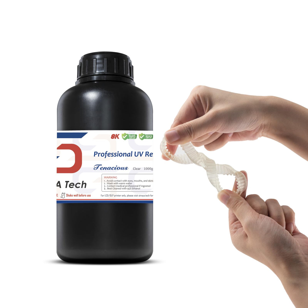 Siraya Tech Tenacious 3D Printer Resin Flexible 405Nm Uv Curing Resin With High Impact Resistance Standard Photopolymer Resin Fo