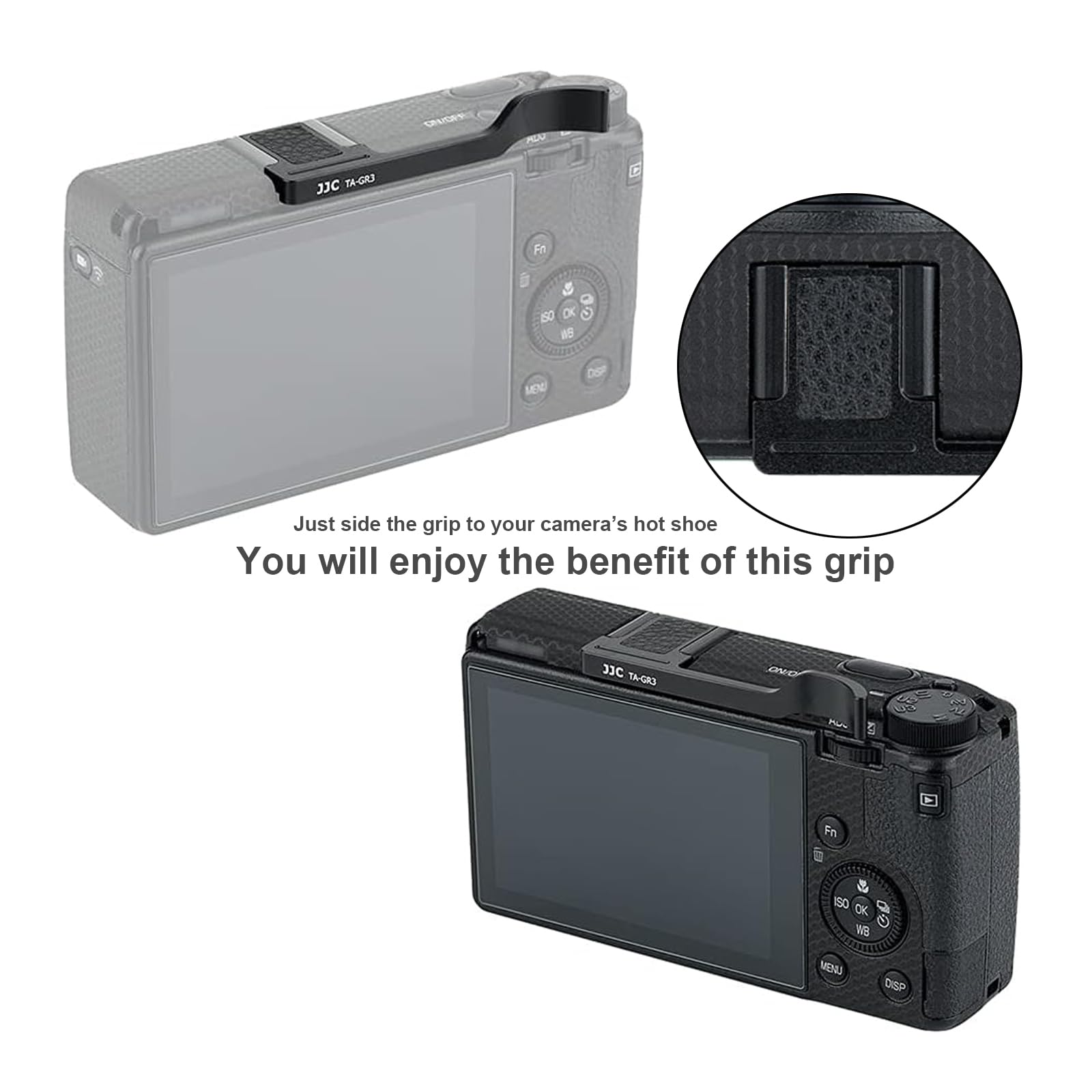 Gr Iii Hdf Gr Iii Thumb Up Grip,Metal Hot Shoe Thumb Grip For Ricoh Griii Griii Hdf Gr Iiix Gr Iiix Hdf Gr3 Gr3X Gr3 Hdf Gr3X Hd