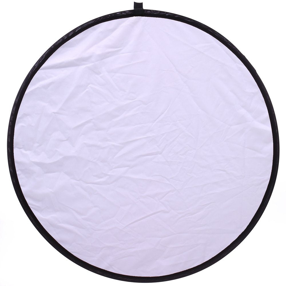 5 In 1 Photo Video Reflectors 12 Inch (30Cm) Collapsible Multi Disc Light Round Photography Reflector With Bag  Translucent, Sil