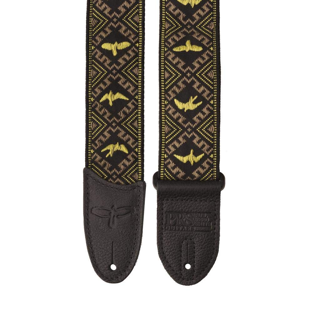 Prs Guitars Hootenanny Style 2'' Strap Yellow Birds (102510::014:)