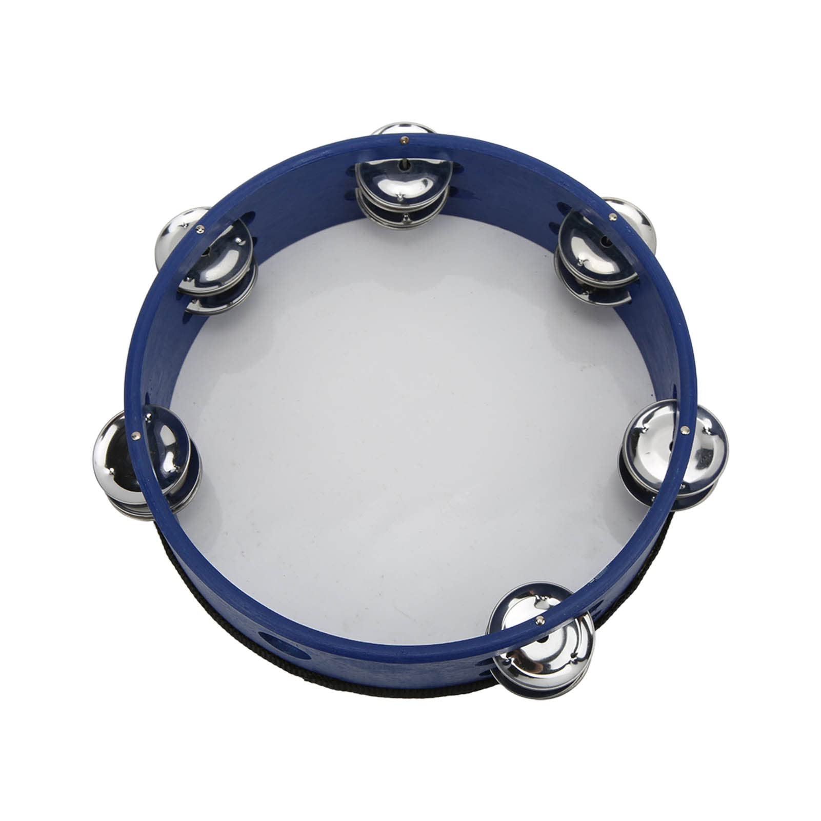 Percussion Jingles Bell, Birch Easy Playing Hand Tambourine Standard Design Pretty Sound Instrument for Karaoke for Party