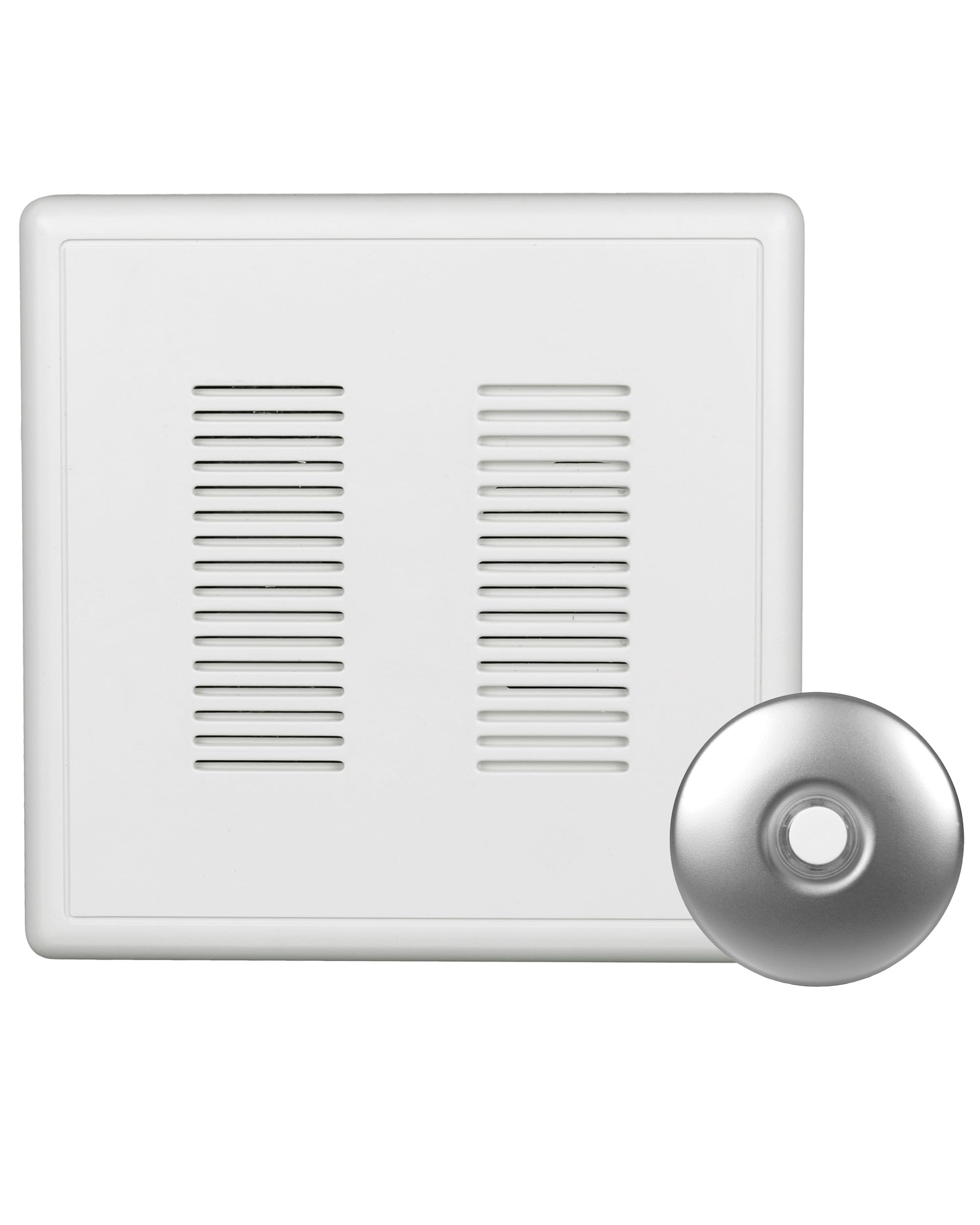 Primechime Plus 2 Electric Doorbell Kit   Doorbells For Home   Includes Selectable Ring Chimes   Stucco Button, Nickel   Nicor L