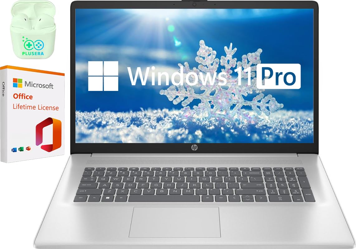 Hp 17.3'' Fhd Ips Led Business Student Laptop Computer, Amd Ryzen 5, Windows 11 Pro Laptop With Microsoft Office Lifetime Suite,