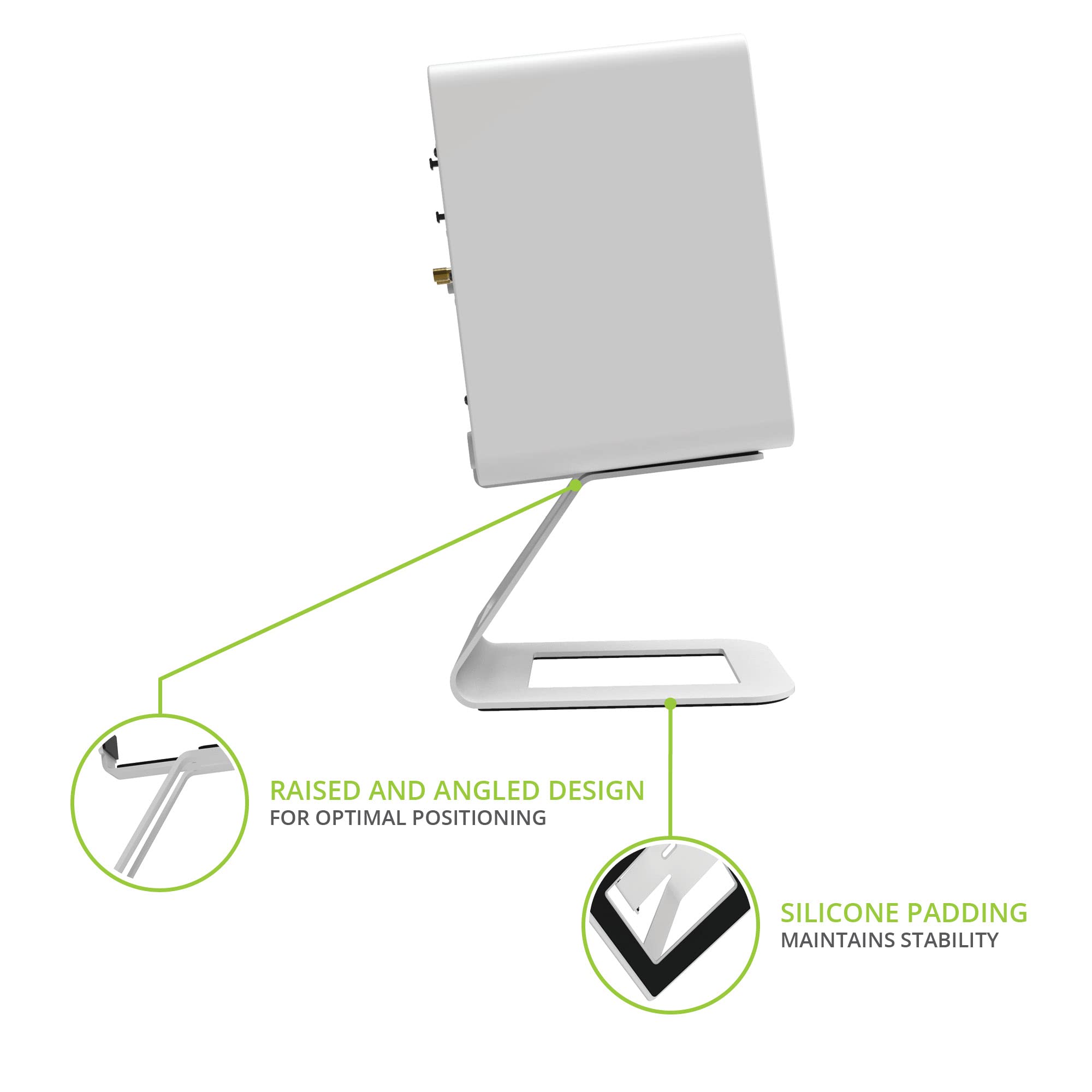 Kanto Se6W Elevated Desktop Speaker Stands For Large Bookshelf Speakers & Full Size 5    7    Studio Monitors | Supports 22 Lbs