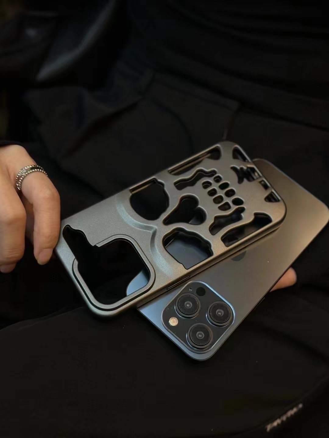 Imogacla 2024 Skull Halloween Phone Case   Chrome Hearts Iphone 15 Pro Max Case, Skeleton Cool Gothic Designer For Iphone 15 Pro
