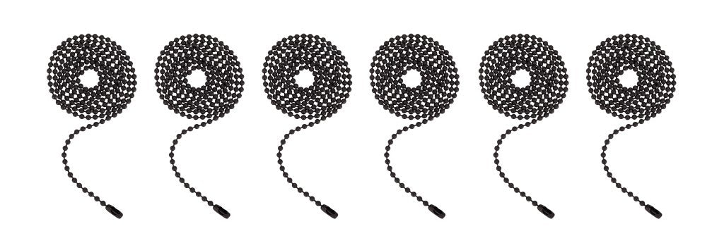 Aspen Creative Oil Rubbed Bronze, 21303 6 3 Feet Beaded Pull Chain With Connector, 6 Pack