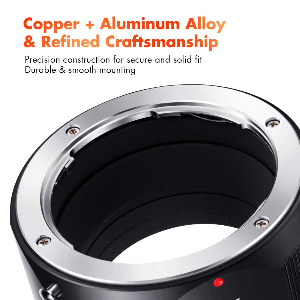 K&F Concept Lens Mount Adapter Compatible For Contax/Yashica (C/Y) Lens To Sony Alpha Nex E Mount Cameras With Matting Varnish Compatible For Sony Nex 3 Nex 3C Nex 3N Nex 5