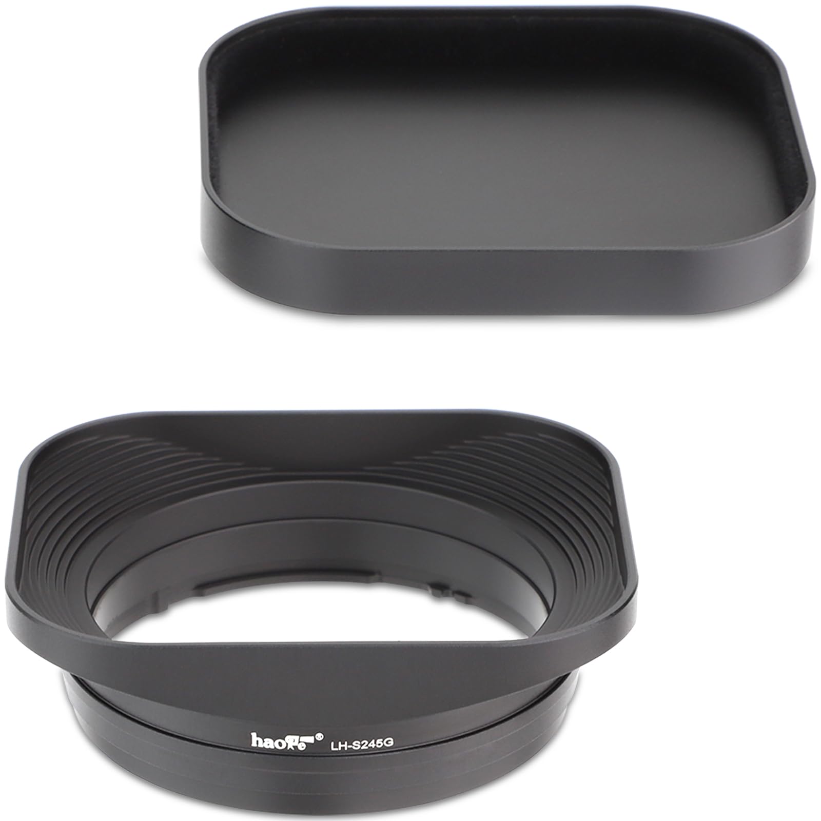 Haoge Lh S245G Metal Bayonet Square Lens Hood For Sony Fe 40Mm F2.5 G Fe 50Mm F2.5 G Fe 24Mm F2.8 G Lens Shade With Cap On Sony