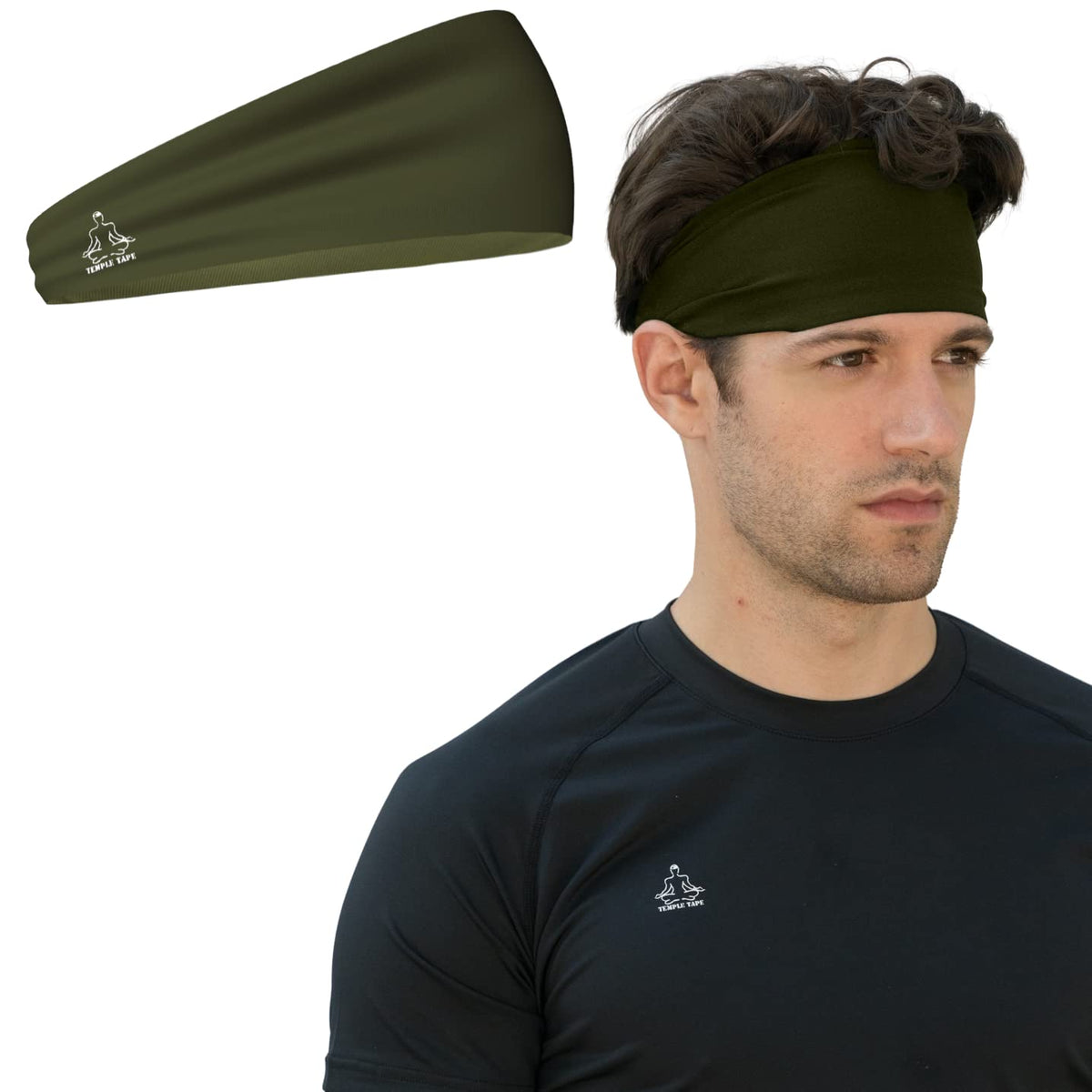 Temple Tape Headbands For Men And Women   Mens Sweatband  Sports Headband Moisture Wicking Workout Sweatbands For Running, Cross