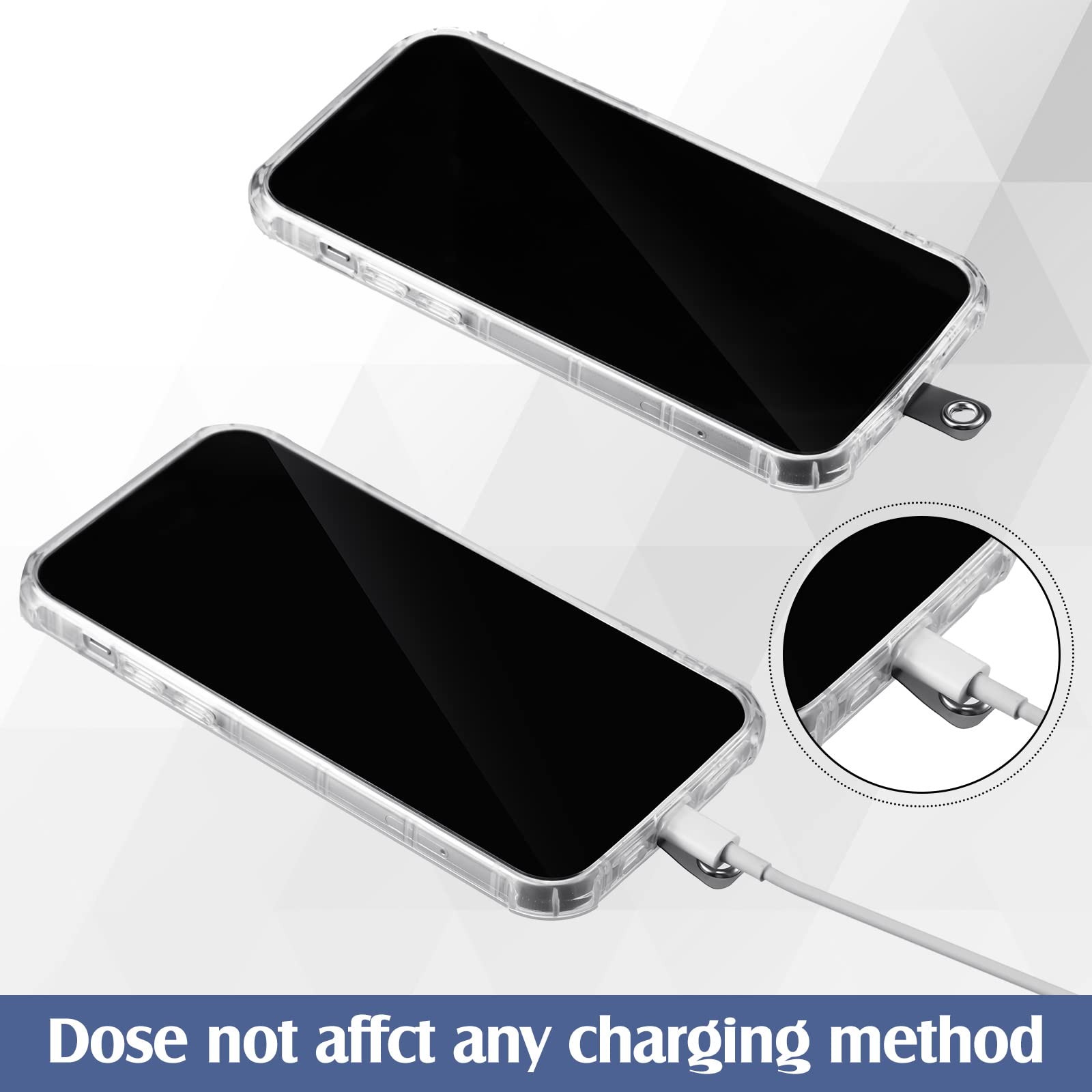 24 Pcs Phone Lanyard Tab Universal Phone Tether Patches Tpu Replacement Patches Compatible Phone Case Lanyard Cell Phones Case S