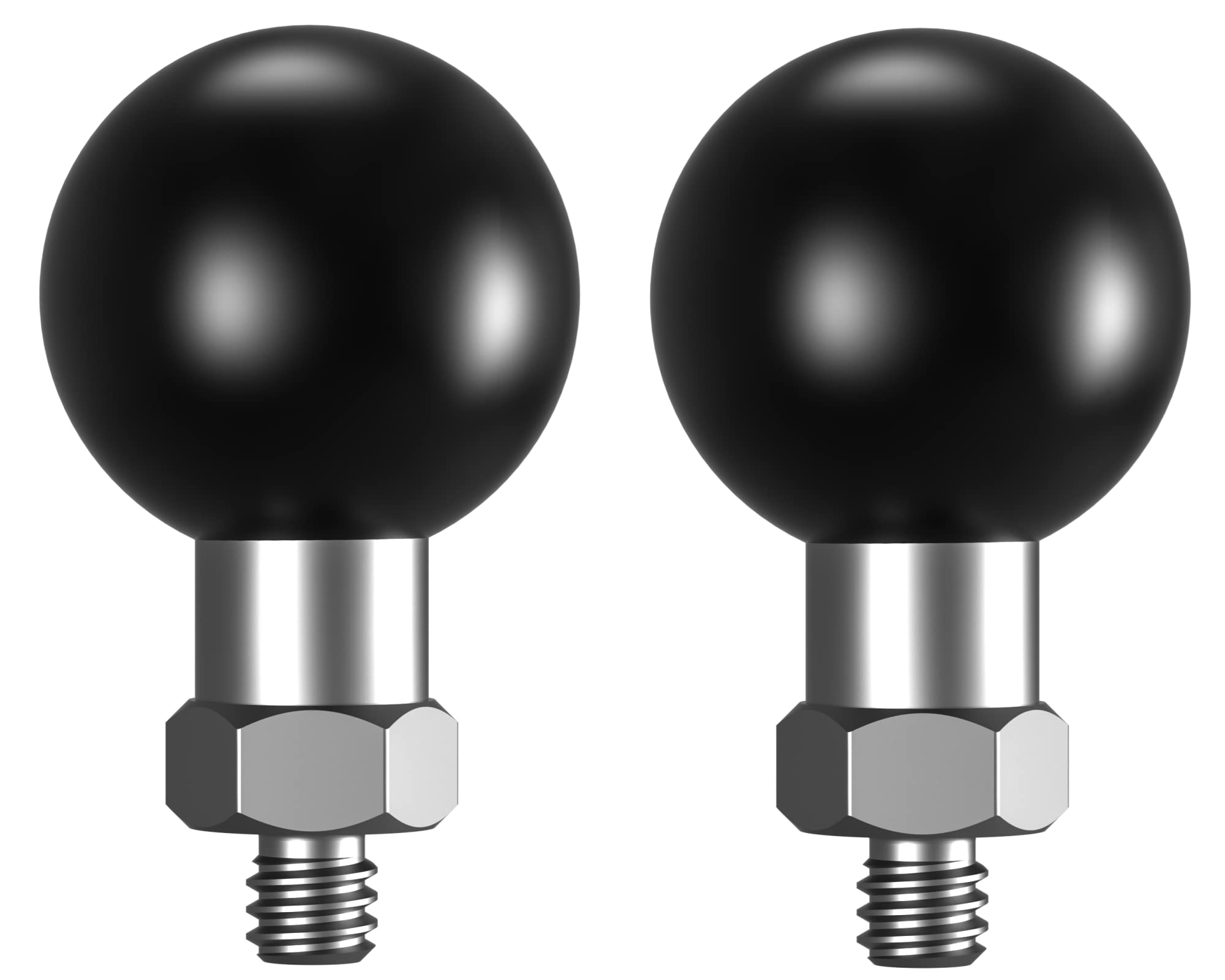 Brcovan 2 Pack, 1'' Ball Adapter With 1/4' 20 Threaded Post For Action Camera & Camcorder, Compatible With Ram Mounts B Size 1 Inch Ball Double Socket Arm