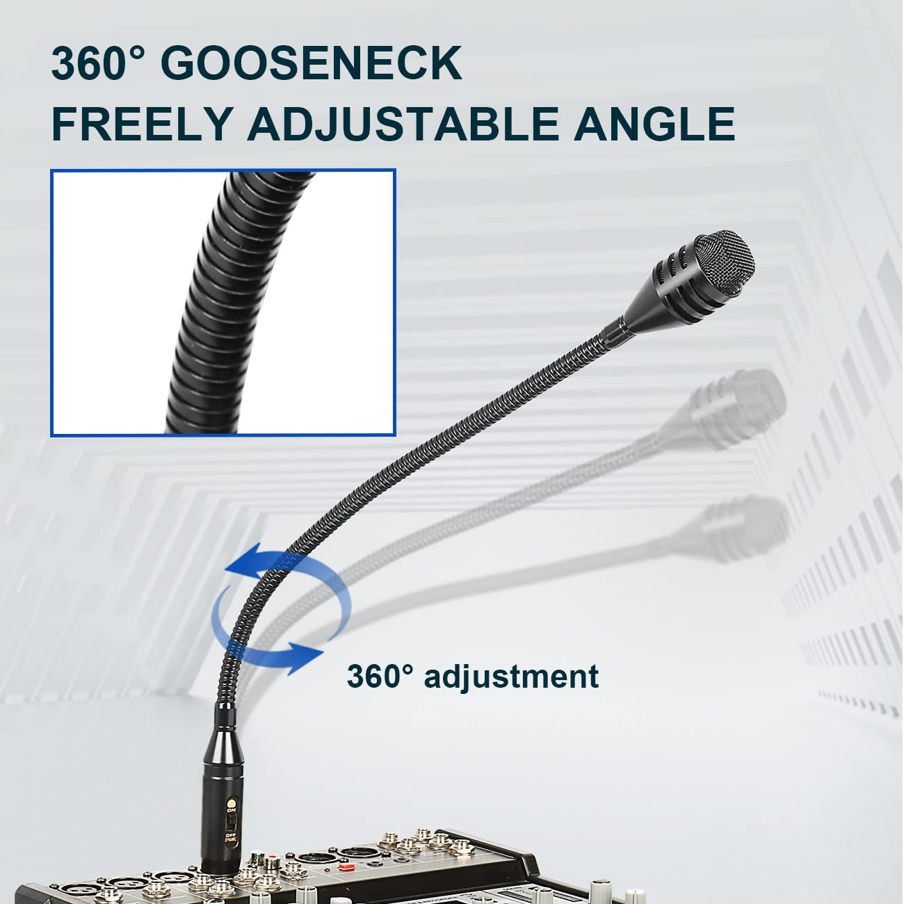 Depusheng Dj Mic Professional Xlr Gooseneck Microphone For Stage With Switch