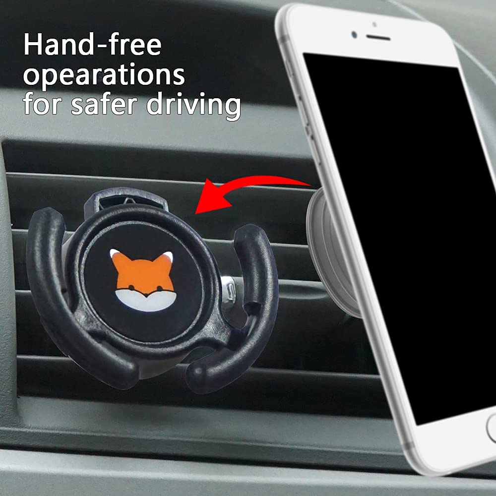Homefox Car Vent Mount Holder 2 Pack - Compatible With Popsocket - Car Mount Made For Pop Socket Grips Collapsible Phone Holder