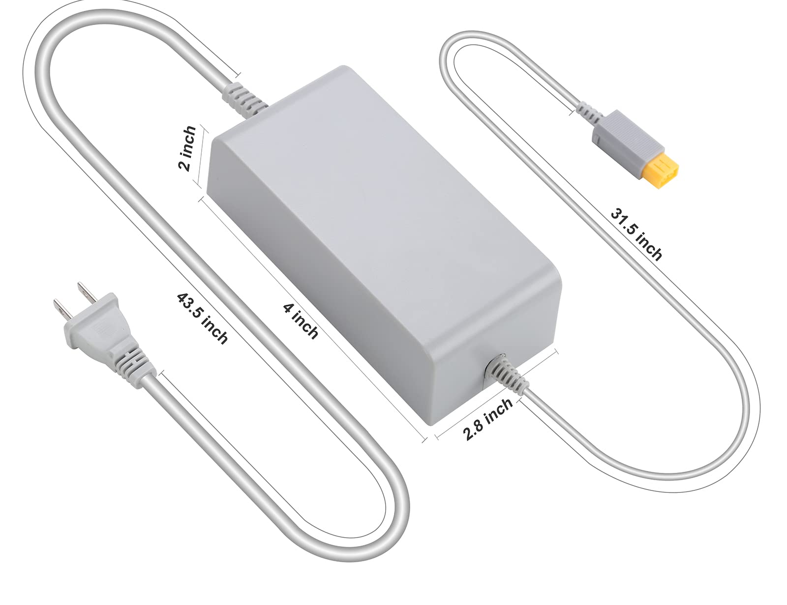 Charger For Wii U Console, Ac Adapter Power Supply Charging Cable Cord Replacement For Nintendo Wii U Console