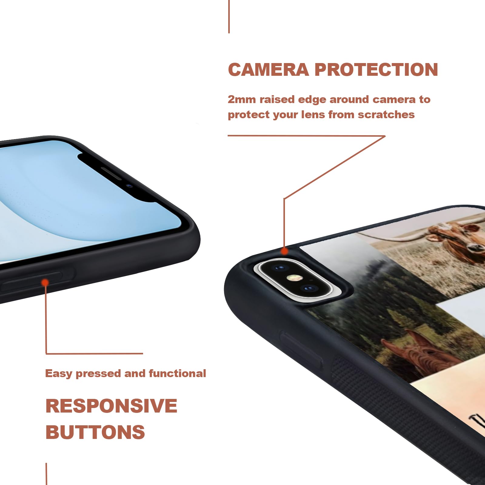 Traday Western Phone Case Compatible With Iphone X/Xs Horse Phone Case