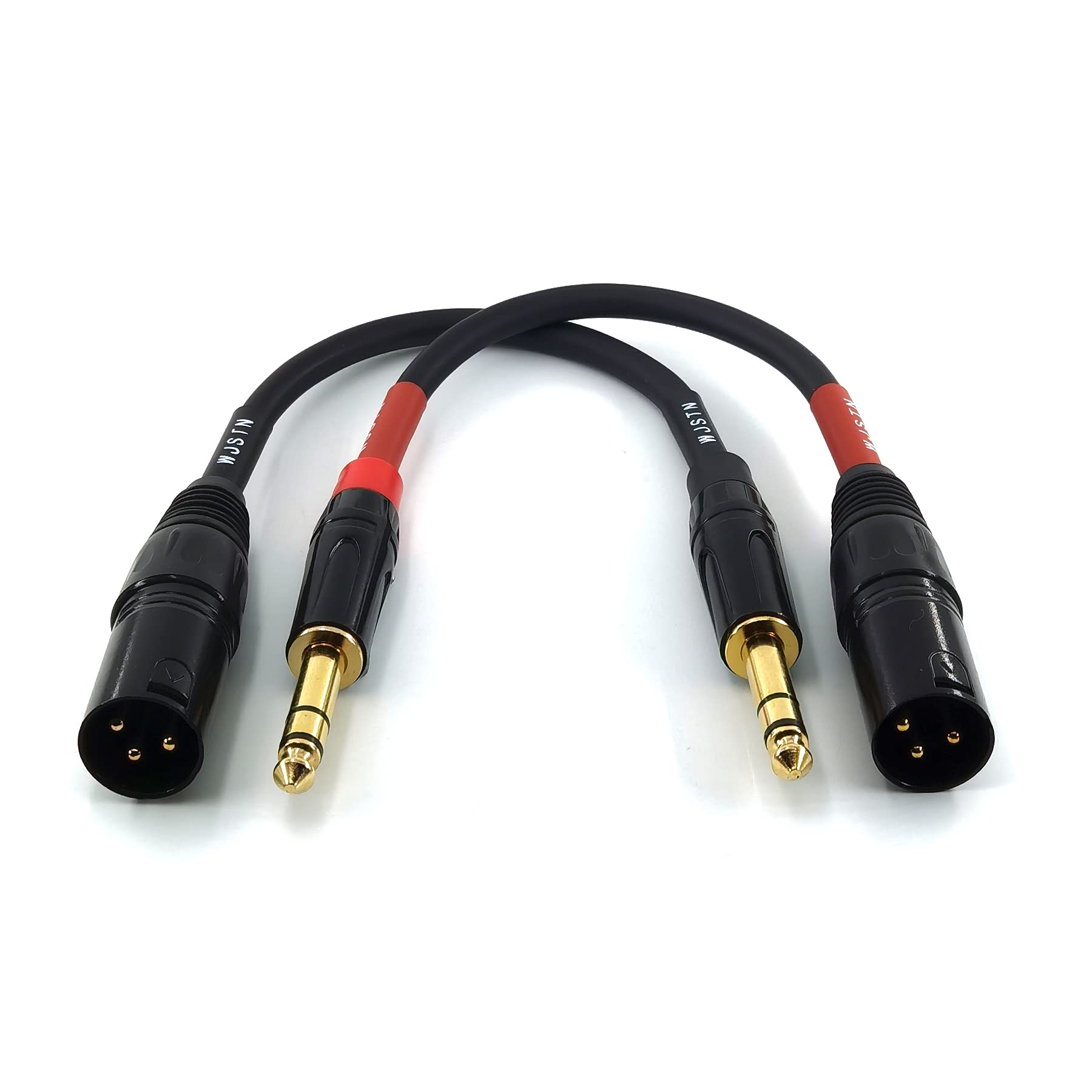Suanqi 024 Xlr Cable Adapter 1/4 Inch Trs To Xlr Male Cable, Balanced 6.35Mm Trs Plug To 3 Pin Xlr Male, Quarter Inch Trs Male T