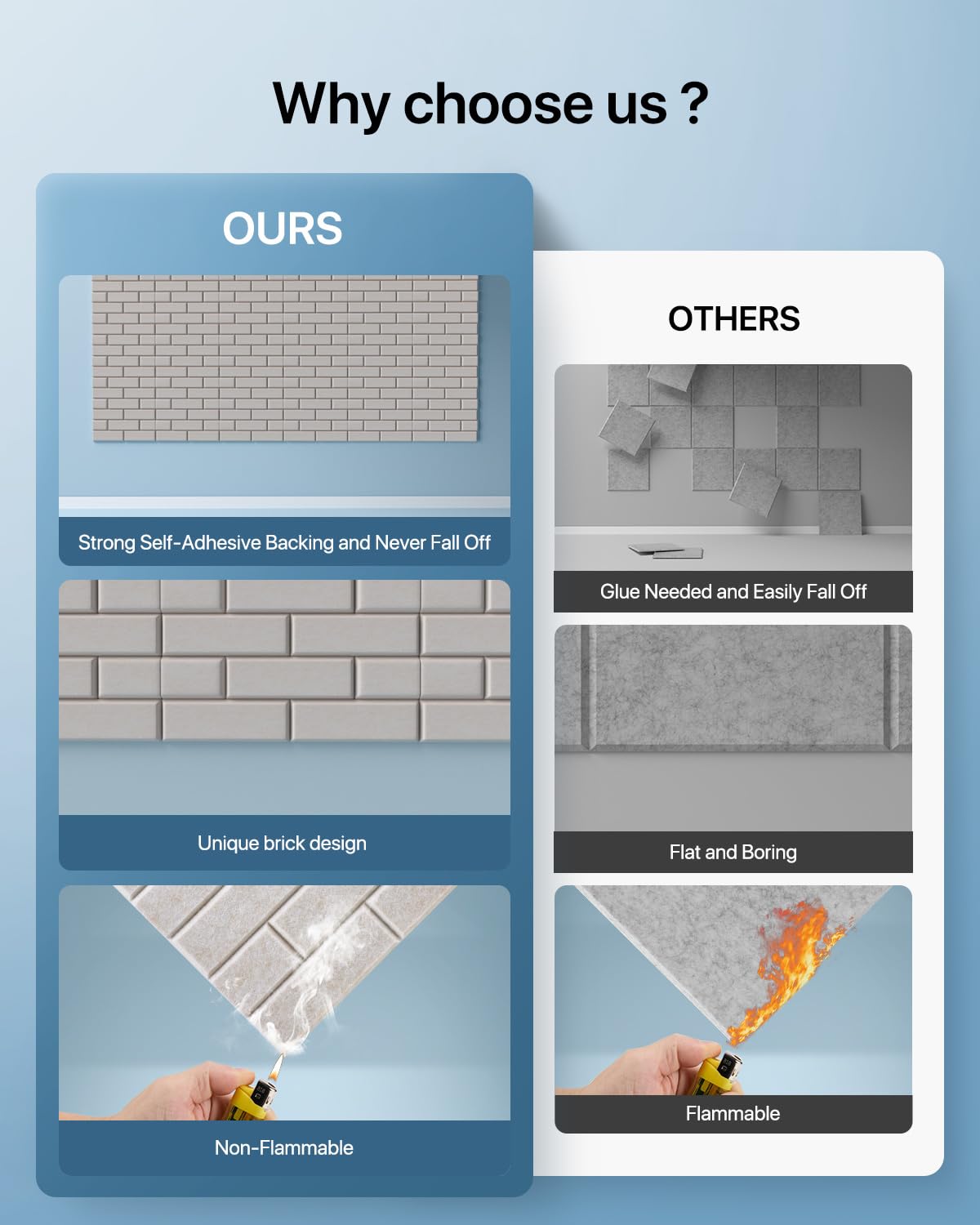 Soundproof Wall Panels, Kuchoow Sound Proof Panels For Walls, 12 Pack High Density Acoustic Panels Sound Absorbing Self Adhesive