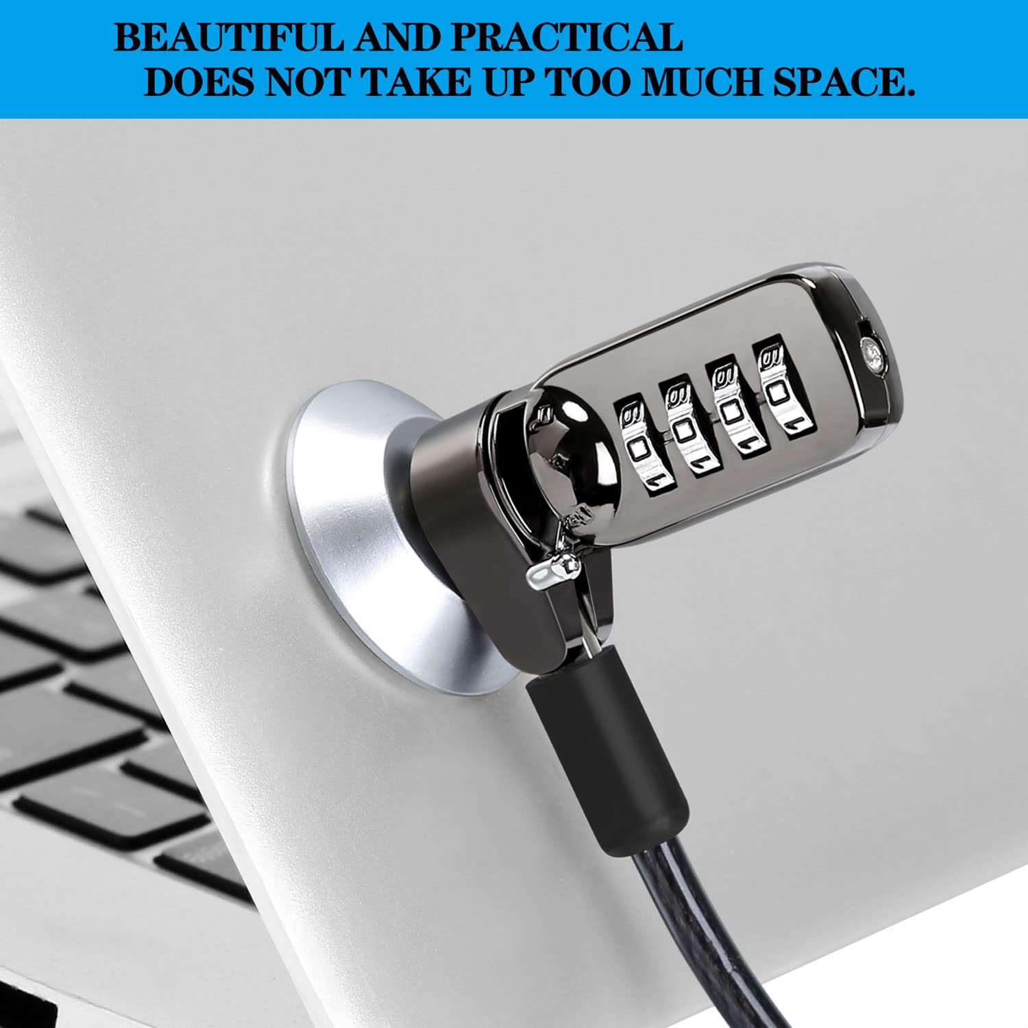 Zolunu Security Lock Plate Self Adhesive Plate With Lock Slot For Cables To Lock Down Laptops, Mac Book, Tablets, Ipad, Or Other