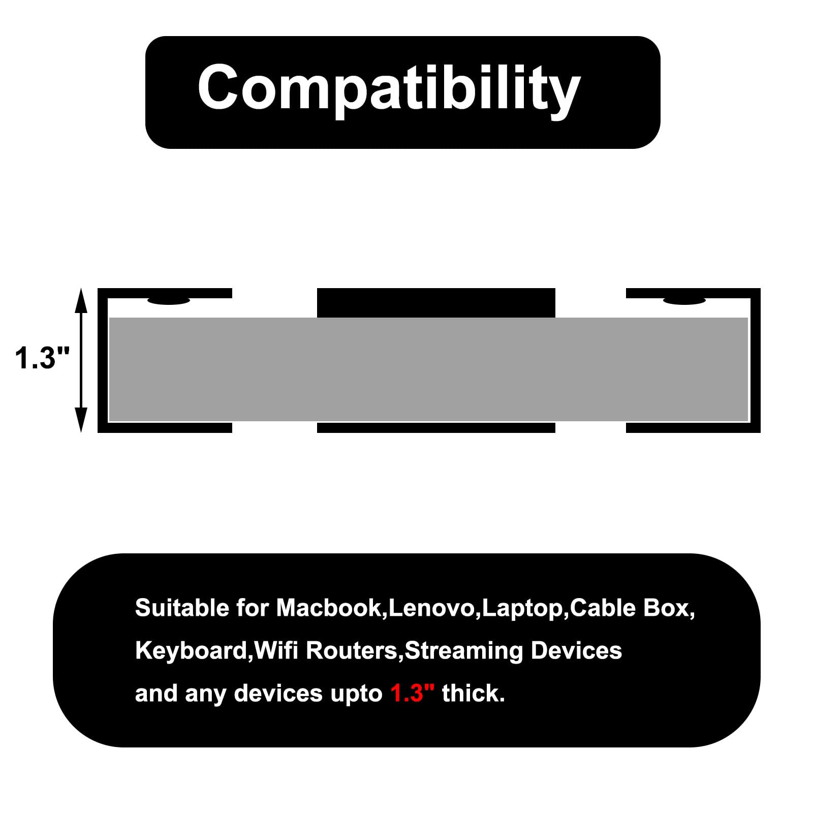 Piaolgyi Black Under Desk Laptop Holder Mount With Screw,Under Desk Laptop Mount Bracket,Add On Under Table Laptop/Keyboard Stor