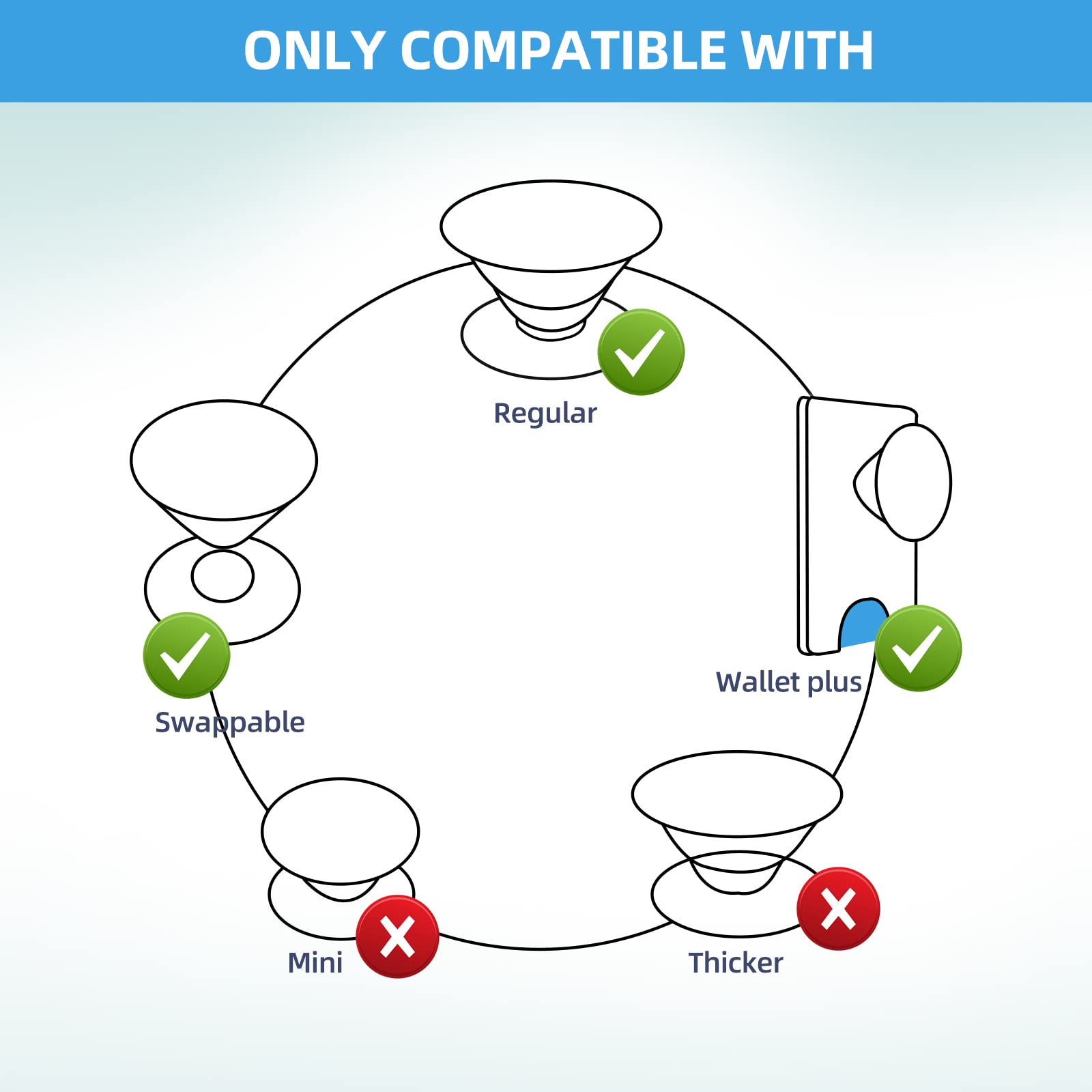 Kswng Universal Air Vent Car Mount And Dashboard Sticker Holder 360 Rotation Clip Car Mount Phone Holder With Adjustable Switch