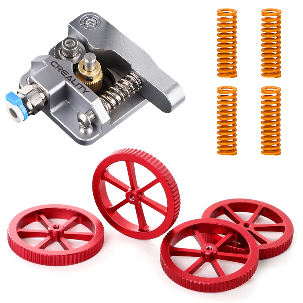 Official Creality 3D Printer Upgrade Kit With All Metal Mk 8 Extruder, 4 Pcs Red Hand Twist Leveling Nuts And 4 Pcs Bed Level Sp