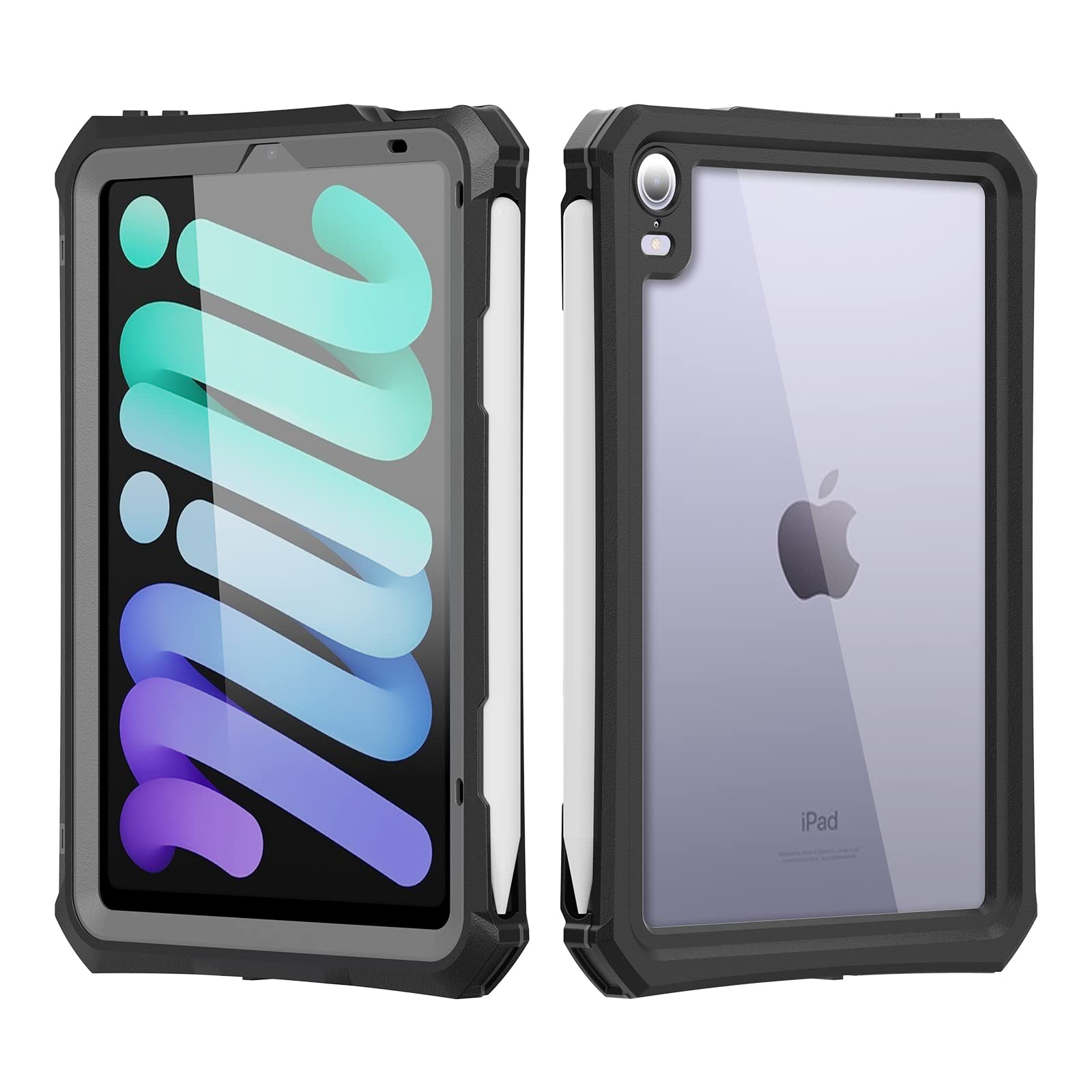 Mruozrui Waterproof Case Compatible With Ipad Mini 7&6 6Th Generation 8.3 Inch, Full Body Heavy Duty Protection With Built In Sc