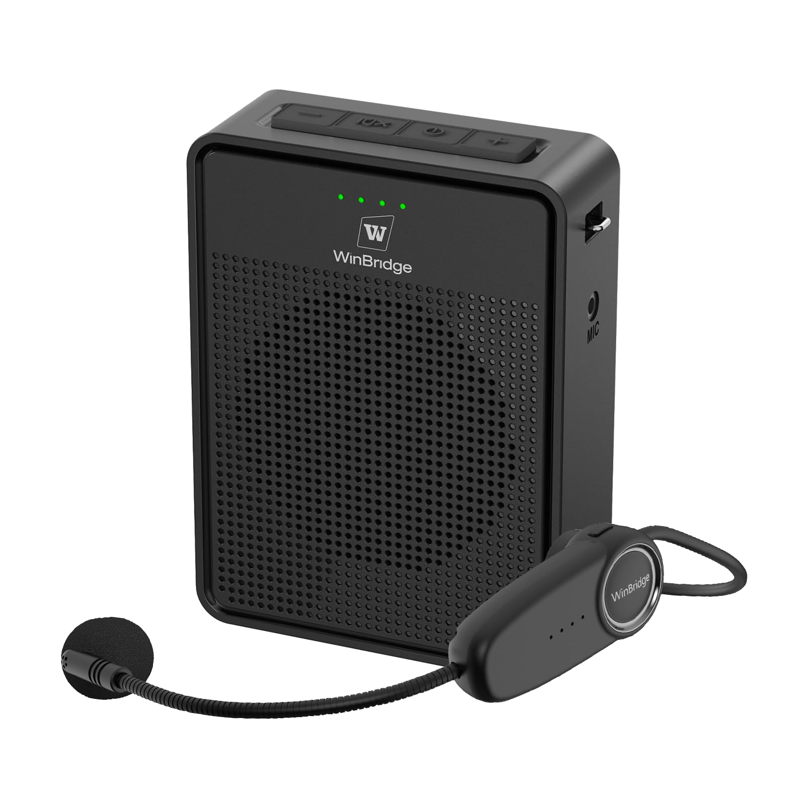 Voice Amplifier Wireless Microphone Headset, Original Sound Ultra Portable Microphone and Speaker, 15W Megaphone Speaker with Bl