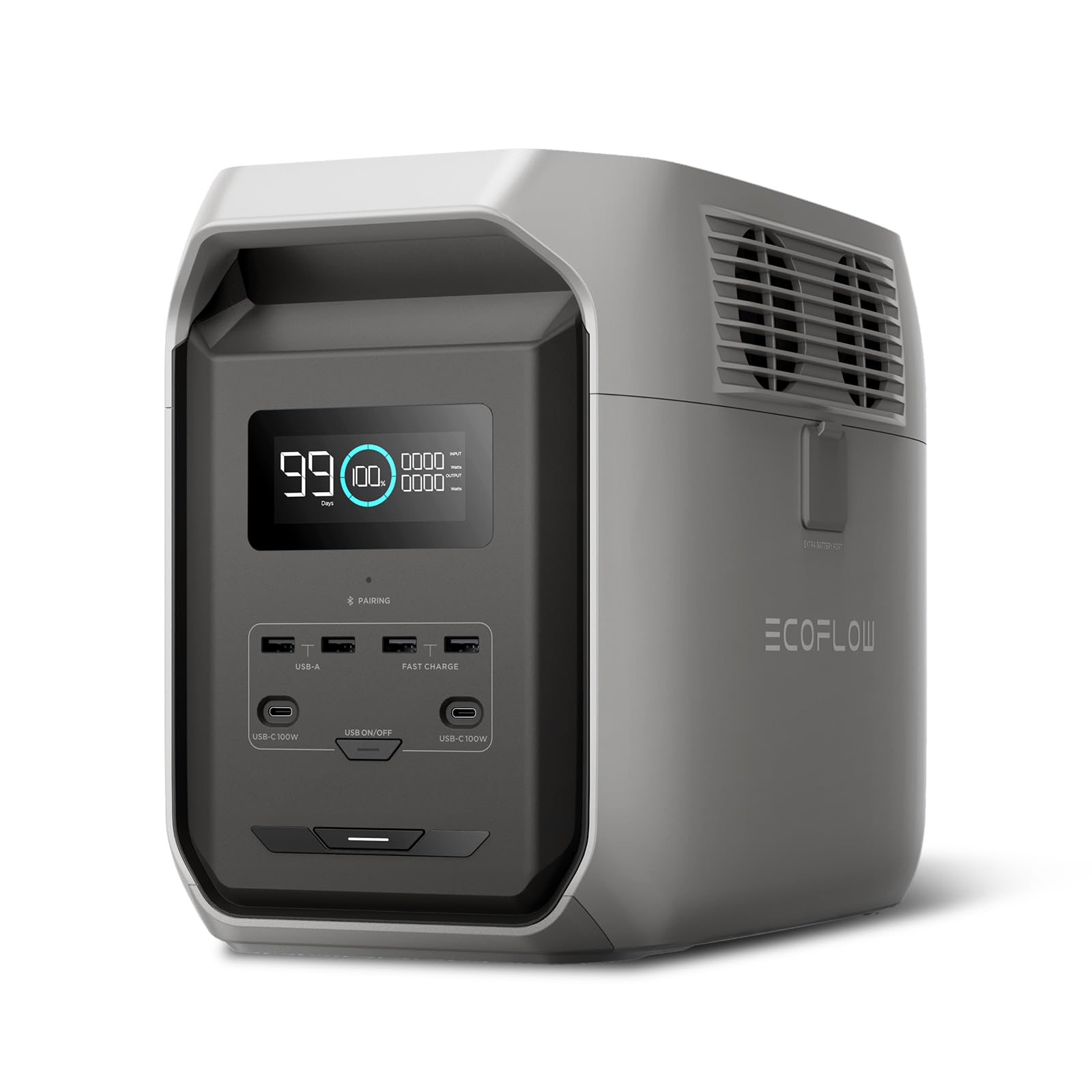 EF ECOFLOW Portable Power Station DELTA 3 1500, 1536Wh LiFePO4 Battery Power Station, 6X1800W (X-Boost 2200W) AC Outputs, Ultra-