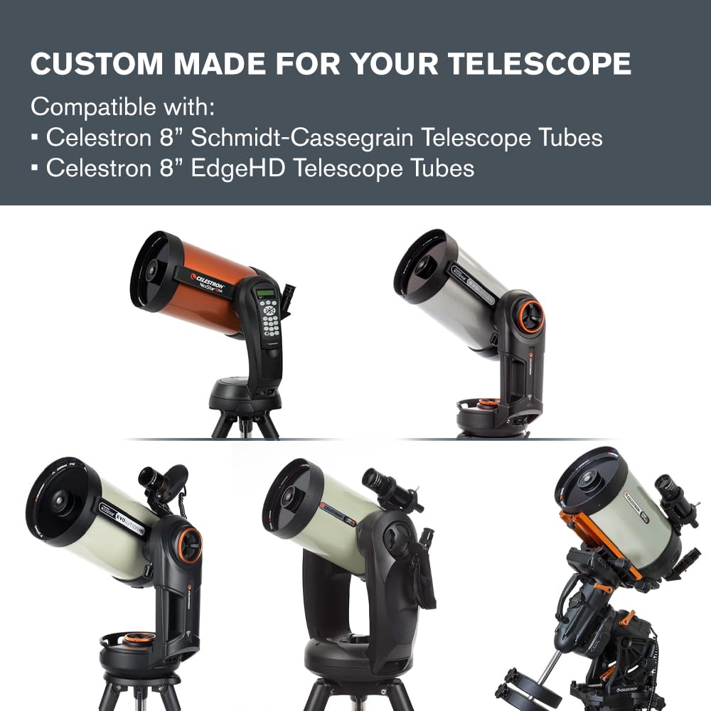 Celestron - Eclipsmart Safe Solar Eclipse Telescope Filter - Meets Iso 12312-2:2015(E) Standards - Works With 8    Schmidt-Casse